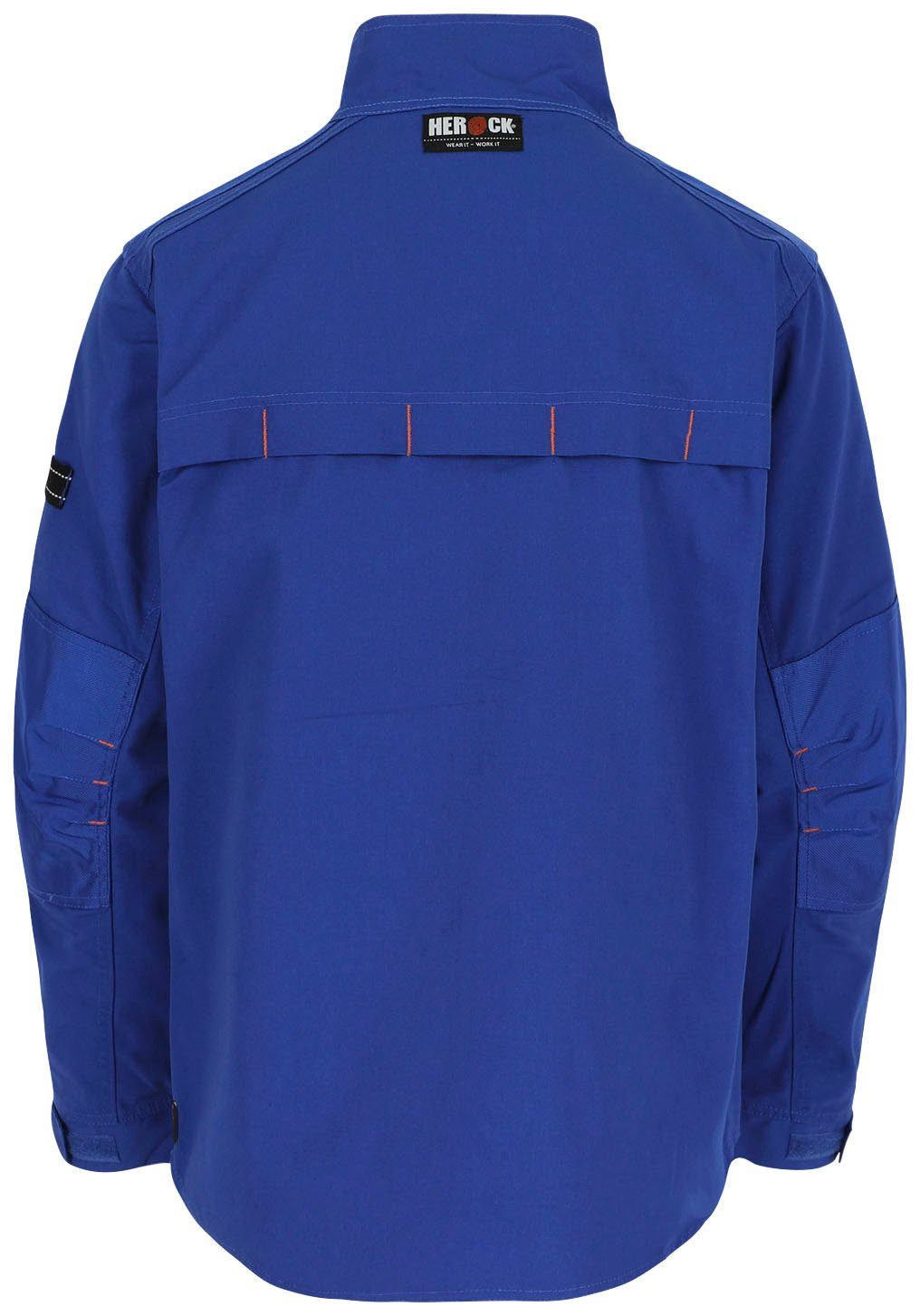 Wasserabweisend - Arbeitsjacke Bündchen robust Taschen Jacke Herock Anzar - - 7 verstellbare blau