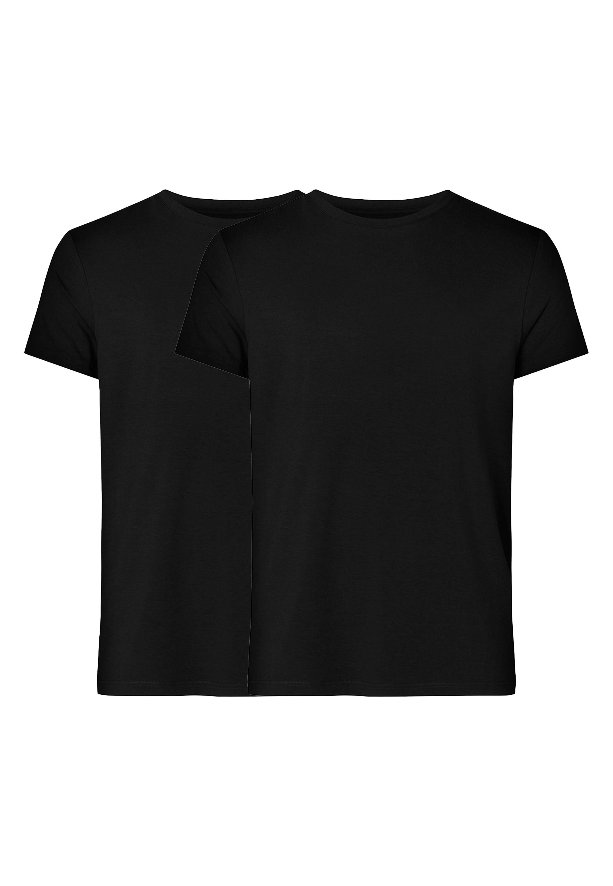 Resteröds Unterhemd 2er Bamboo Unterhemd 2-St) Pack - kurzarm / Schwarz Shirt (Spar-Set