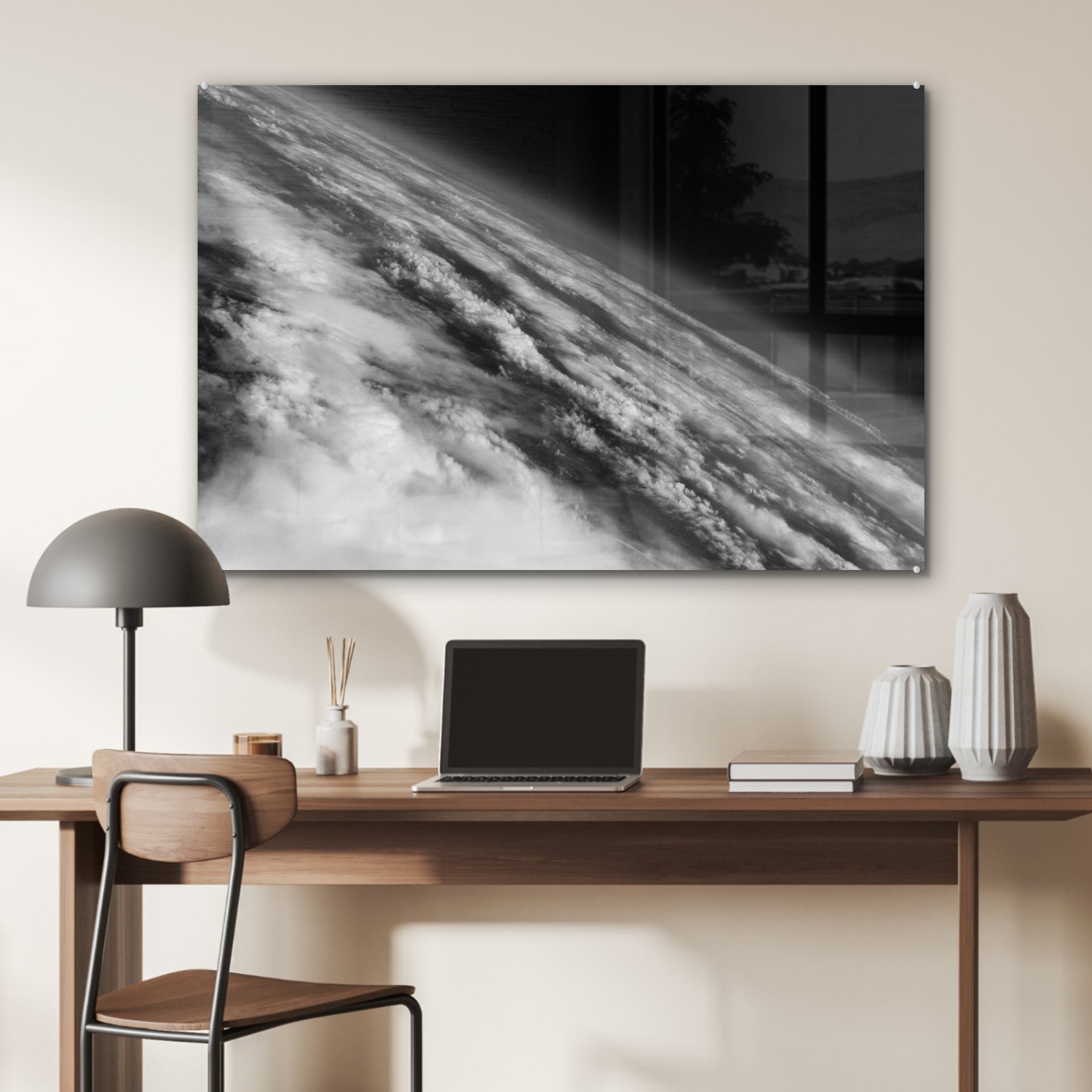 Acrylglasbild & Schlafzimmer St), Acrylglasbilder MuchoWow Planeten, Wolken - (1 Erde Wohnzimmer -