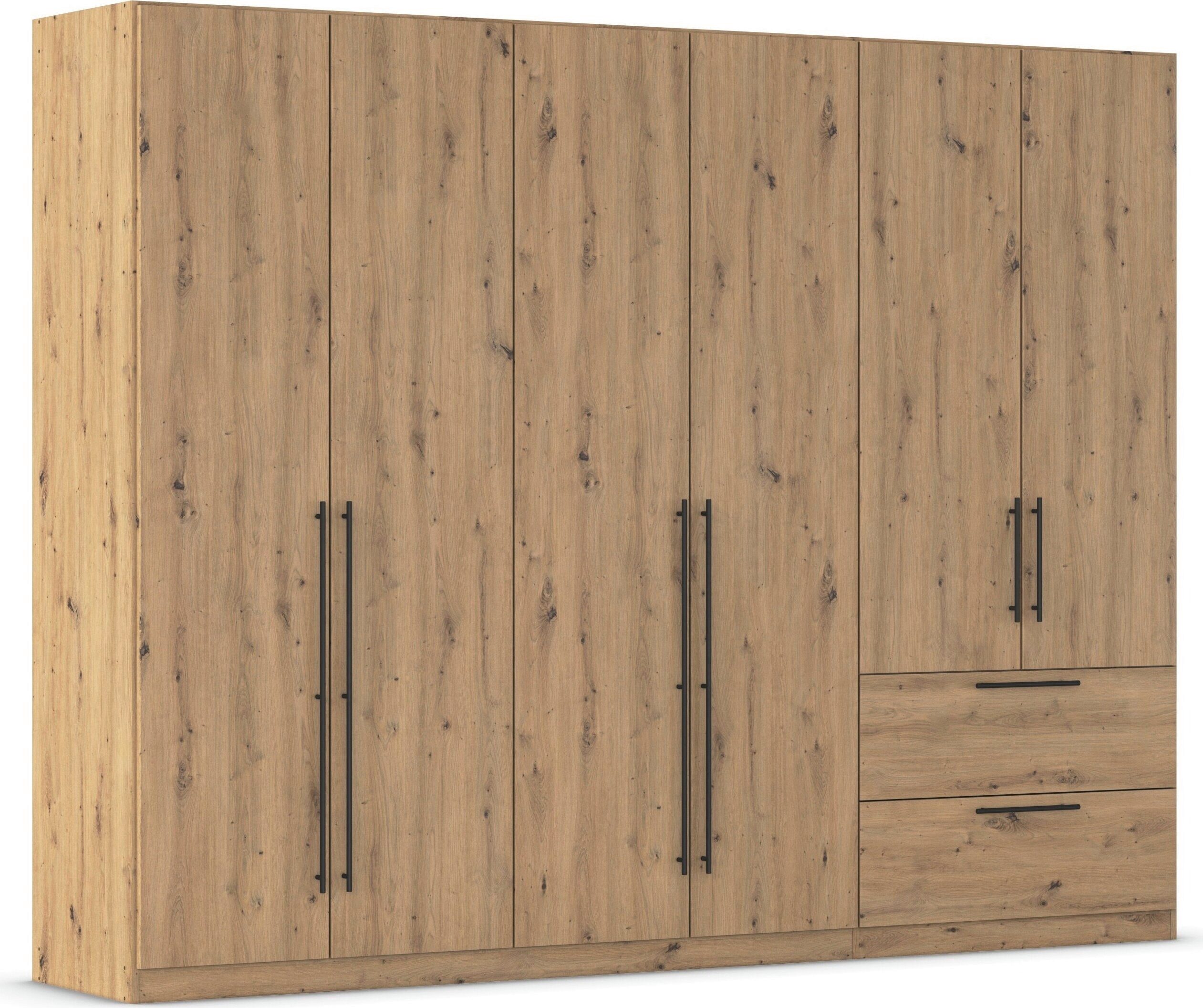 OTTO home Kleiderschrank Mehrzweckschrank Aktenschrank Möbel Mietswohnung Schlafzimmer AVOLA (3 verschiedene Ausstattungen BASIC/CLASSIC/PREMIUM (inkl. SOFT-CLOSE) mit hochwertigen Stangengriffen aus Metall in Schwarz MADE IN GERMANY