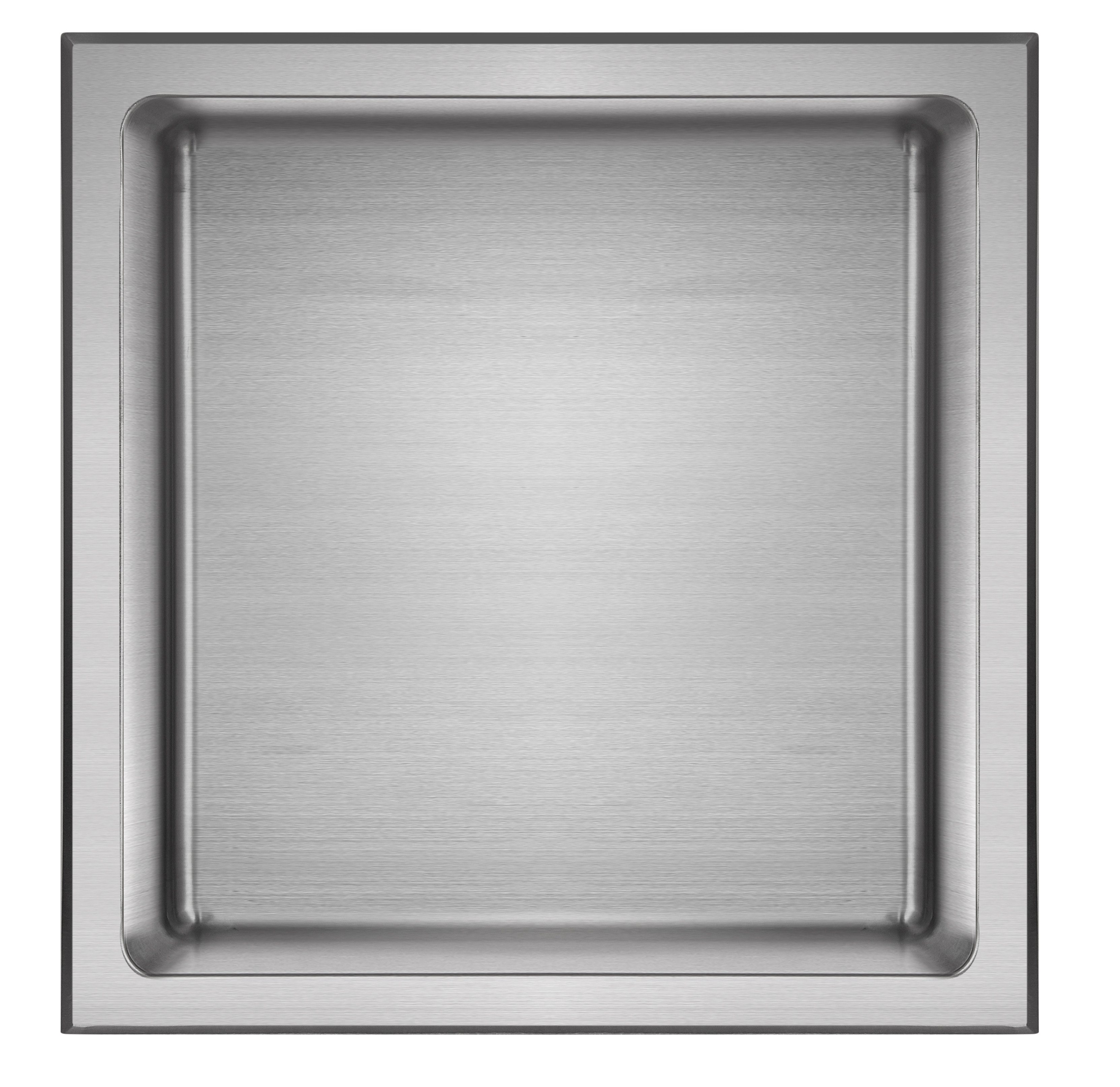 Alphabad Hochschrank Edelstahl Wandnische 30 x 30 cm (gebürstet)