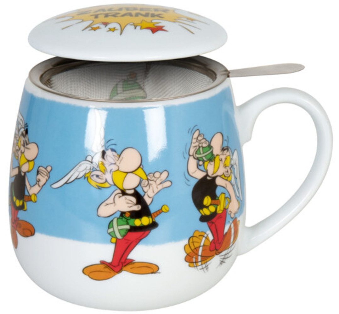 Könitz Tasse Asterix Zaubertrank mit Sieb und Deckel Porzellan 0,35 L, 3-tlg.