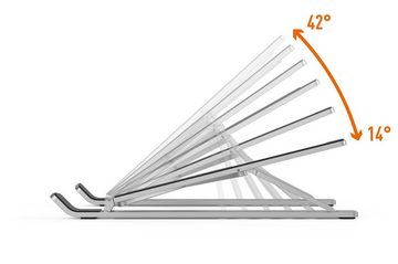 DURABLE FOLD Wandhalterung, (Durable Tischständer für Laptop/Tablet bis 15", faltbar und höhenverst)