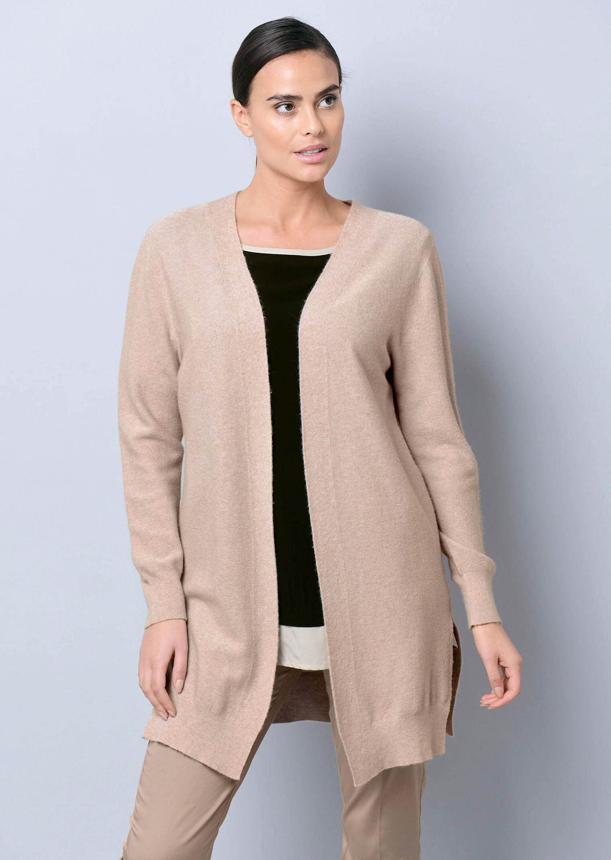 Alba Moda Strickjacke Strickjacke ohne Verschluss