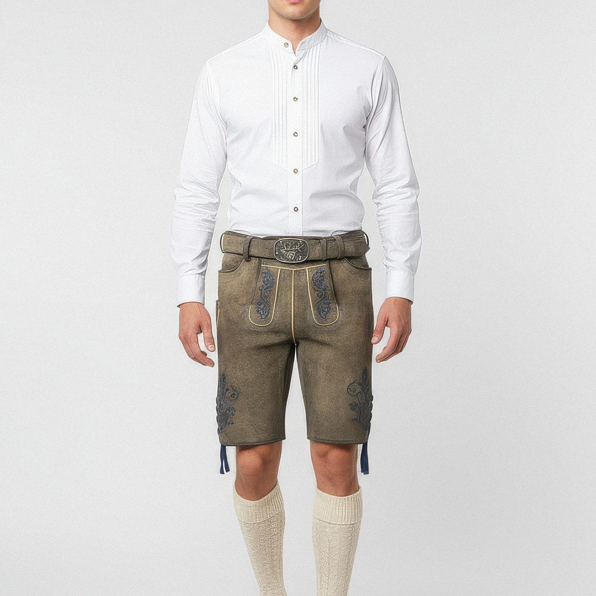Spieth & Wensky Trachtenlederhose Fendo Herren (1-tlg) Trachtenlederhose, Trachtenhose, Bayerische Lederhose, Oktoberfest