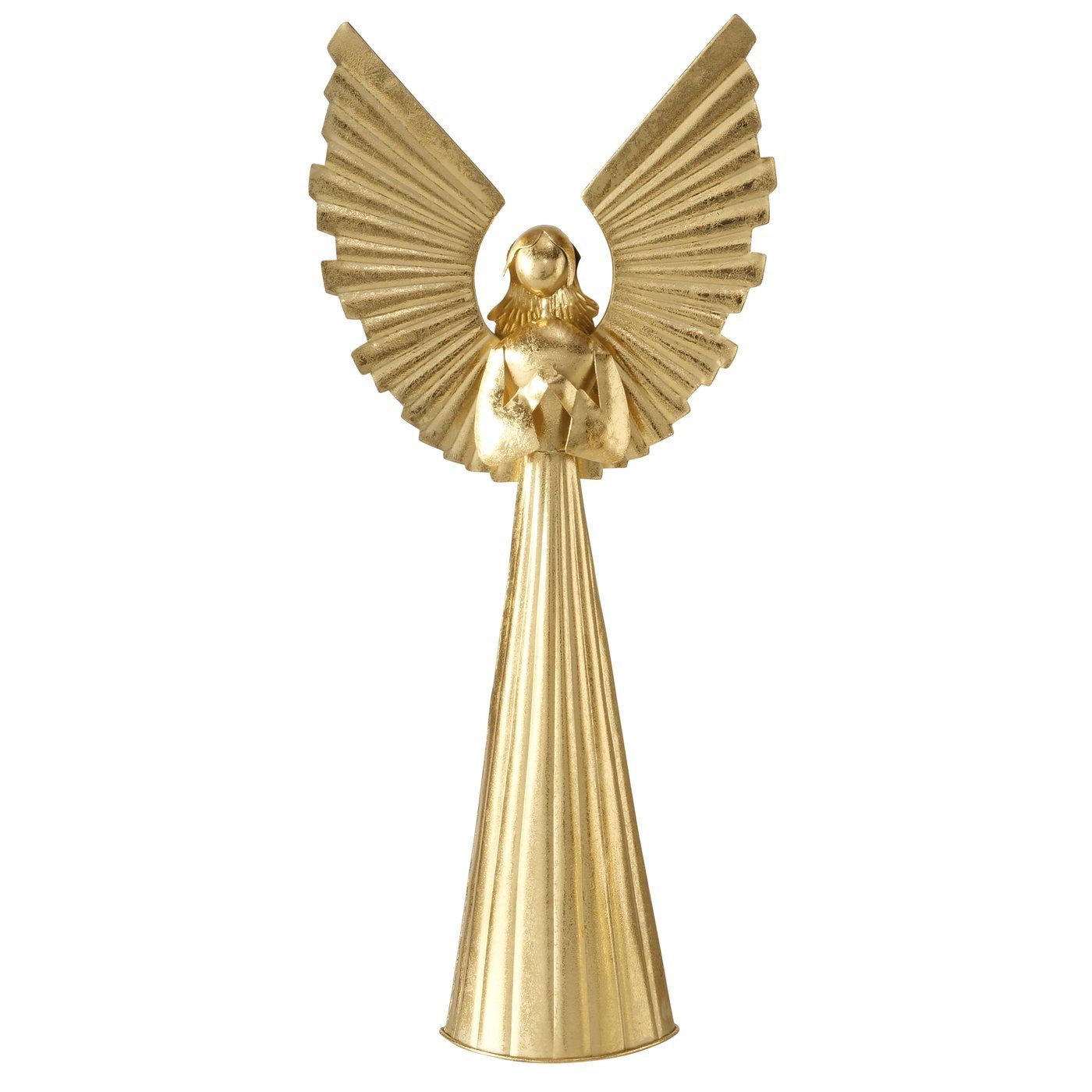 BOLTZE Weihnachtsfigur Weihnachtsfigur Nuriel Engel Dekofigur Gold Eisen 65cm Hoch (1 St)
