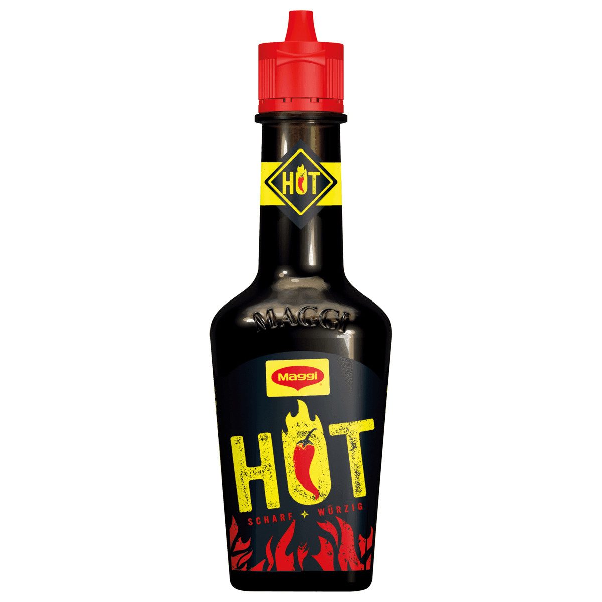 MAGGI Gewürz, Maggi Würze Hot Tischflasche für Suppen Salate und und Soßen 100g