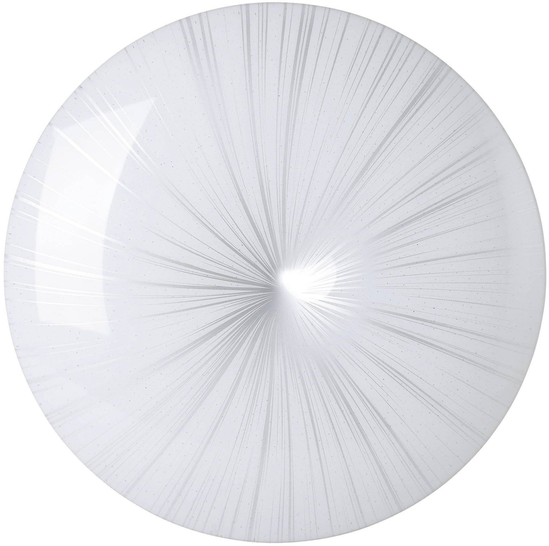 EGLO Deckenleuchte Nieves Deckenlampe, Flurlampe Metall und Kunststoff, Kristalleffekt, LED fest integriert, Warmweiß, Wand-/Deckenleuchte - H7 x Ø51 cm - weiß - 8X4,4W inkl.