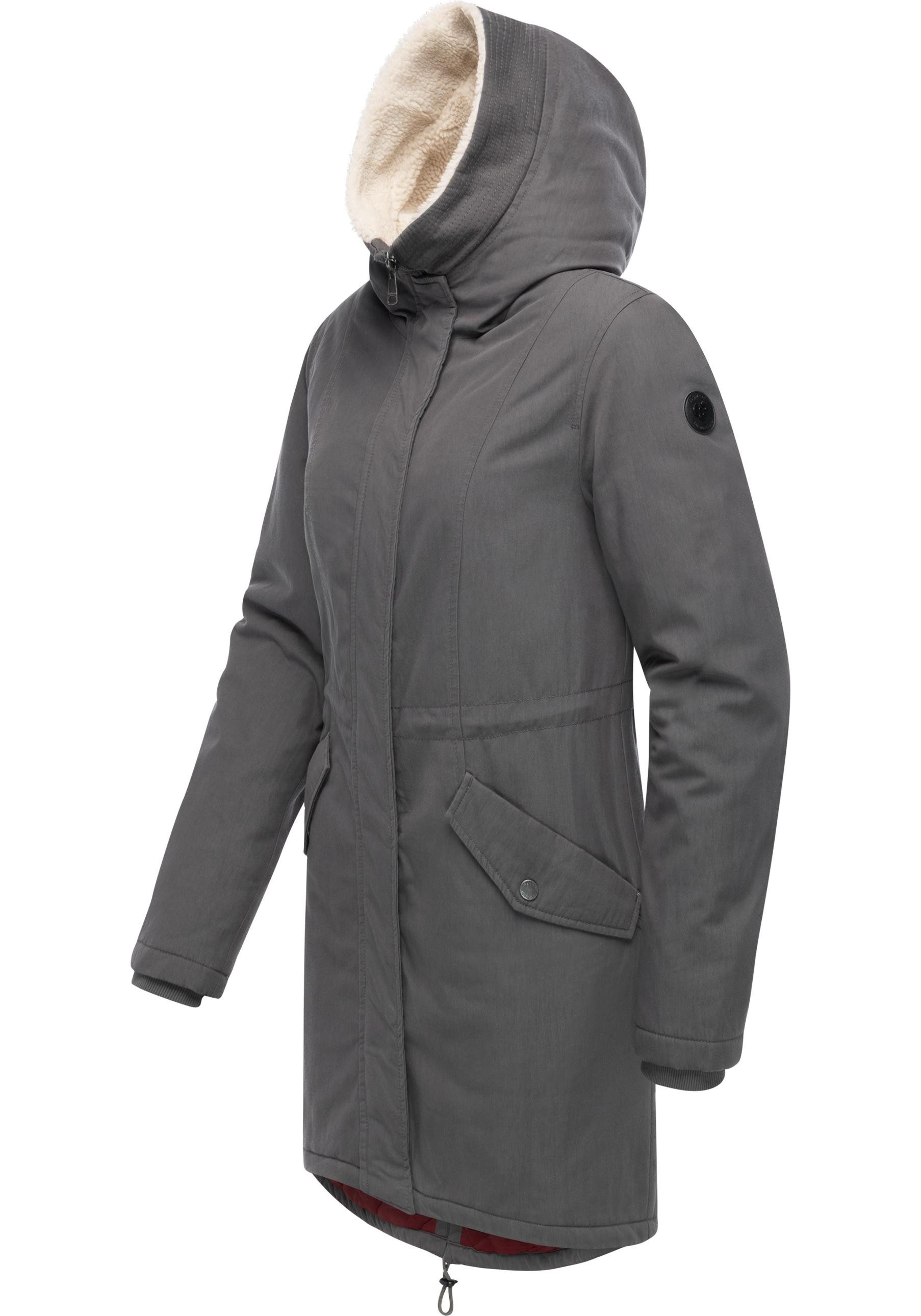 Ragwear Kurzmantel Coogle YOUMODO Kurzer Damen Wintermantel mit Rucksack-Trägern