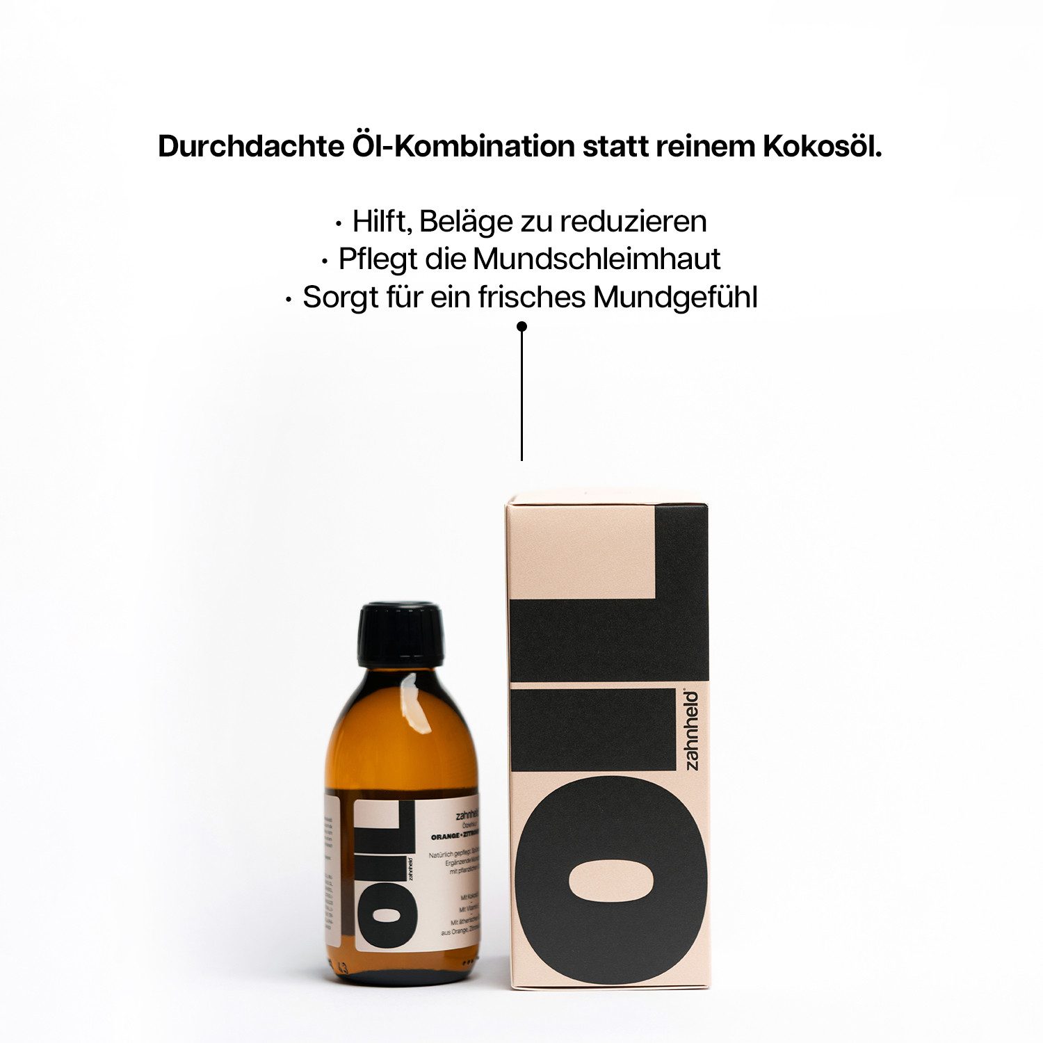 Zahnheld Mundspülung Balance Mundziehöl, Orange, Zitrone, Minze, vegan