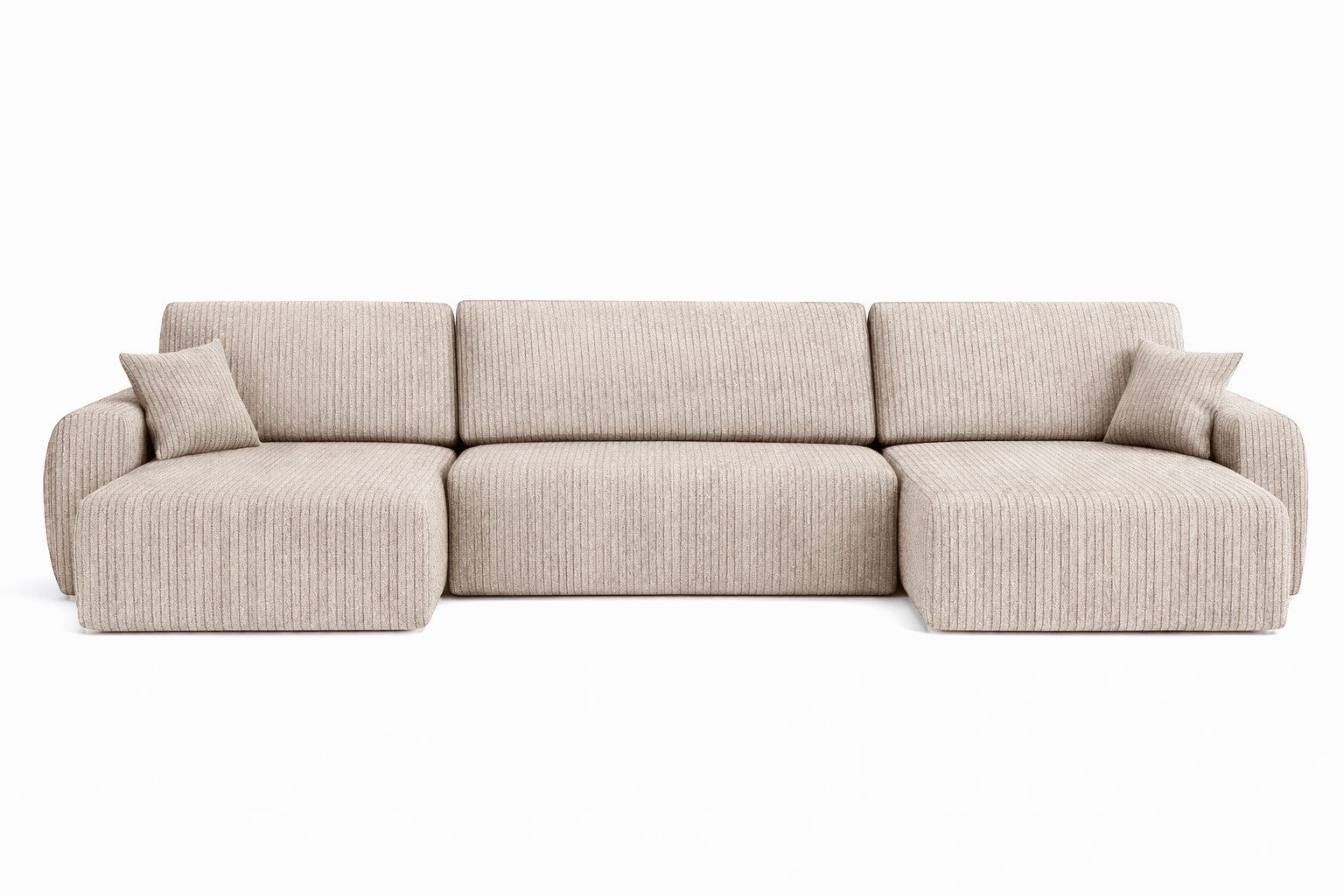 Kaiser Möbel Ecksofa mit Schlaffunktion und Bettkasten Ariel UXL aus Cordstoff Poso, U-Form,pflegeleichter Cordstoff,hoher Sitzkomfort