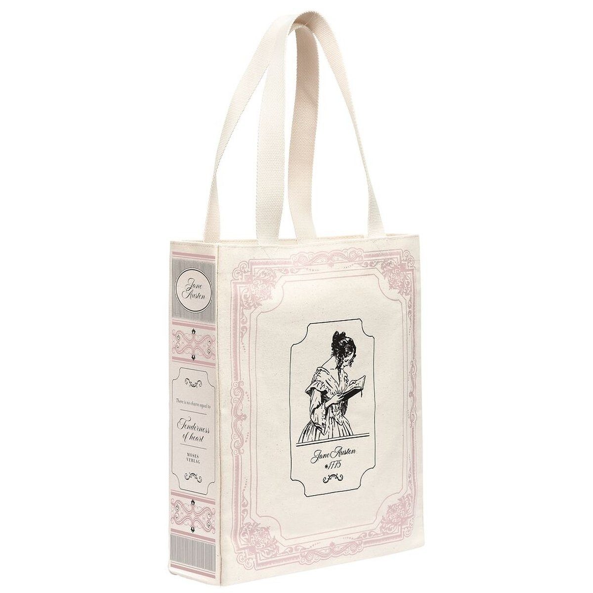 Moses. Verlag Beuteltasche Baumwoll Shopper Jane Austen Buchdesign Tragetasche Vintage