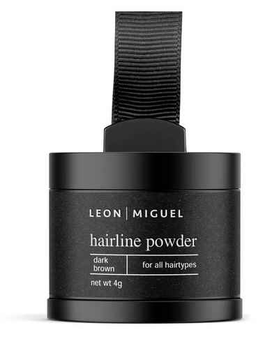 Leon Miguel Haaransatz-Farbpuder Hairline Powder - Haar Concealer zum Ansatz kaschieren - 4g, Ohne Rückstände