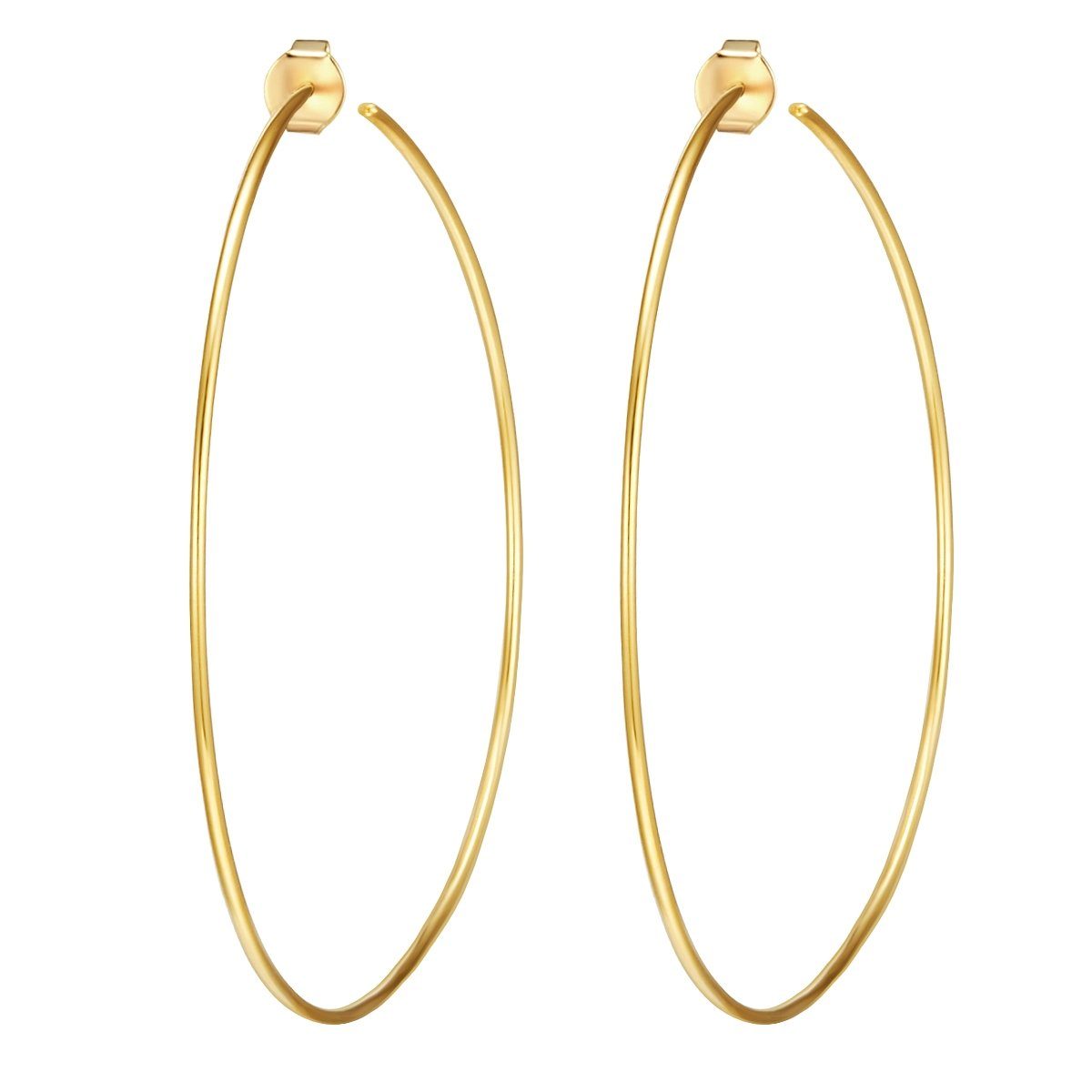 Lulu & Jane Paar Creolen gelbgold, Messing günstig online kaufen
