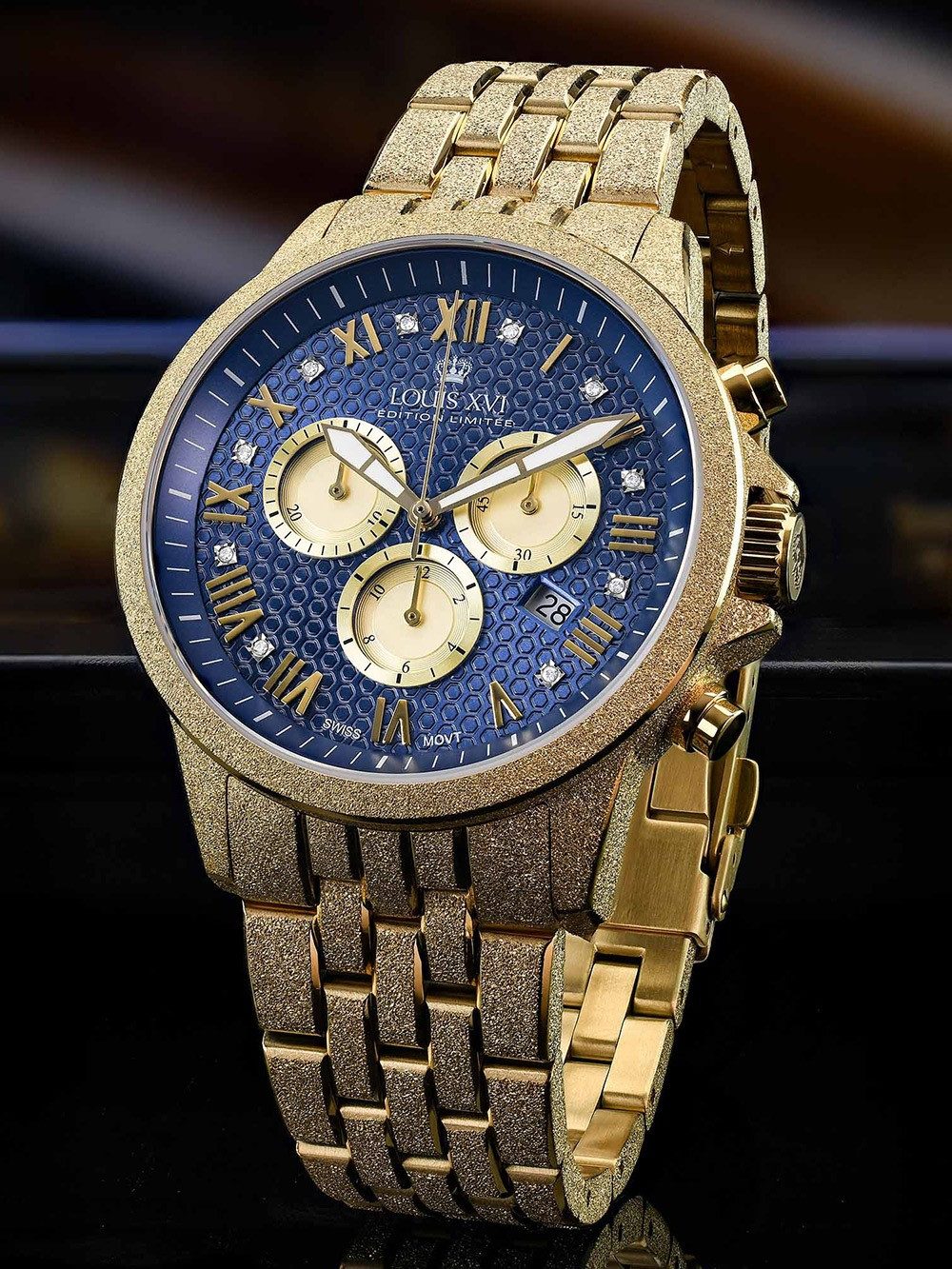 LOUIS XVI Quarzuhr Louis XVI LXVI3602 Herrenuhr Aramis Frosted 2.0 Diamond 43mm 5ATM Louis XVI LXVI3602 Herrenuhr Aramis Frosted 2.0 Diamond 43mm 5ATM