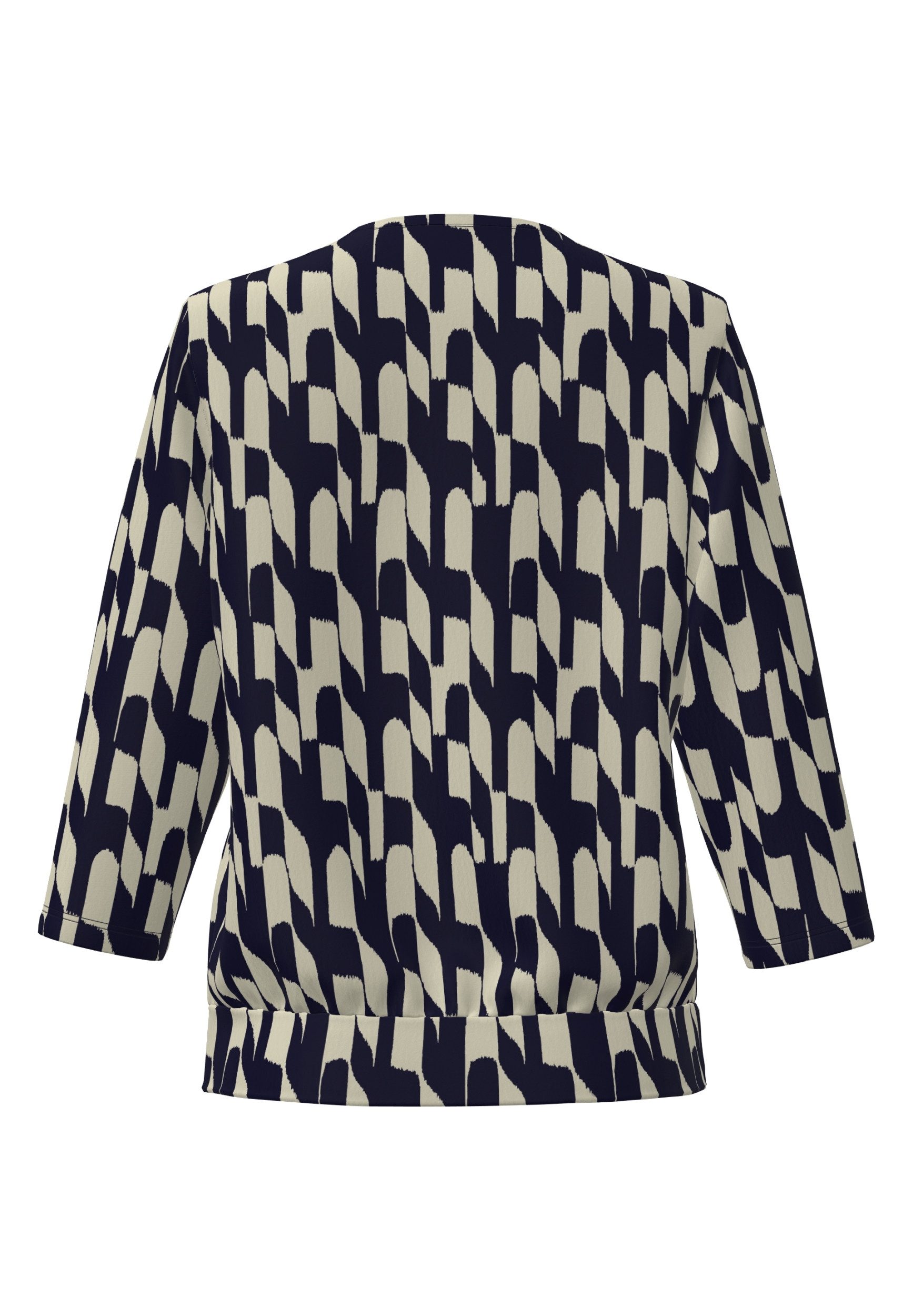 FRANK WALDER Langarmbluse - Blusenshirt - Damenbluse - Shirtbluse - Bluse gemustert