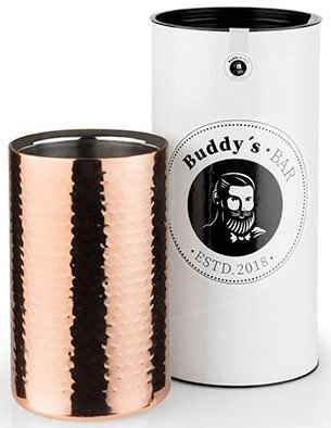 Buddy's Wein- und Sektkühler Flaschenkühler, Fassungsvermögen 1 Liter, Edelstahl