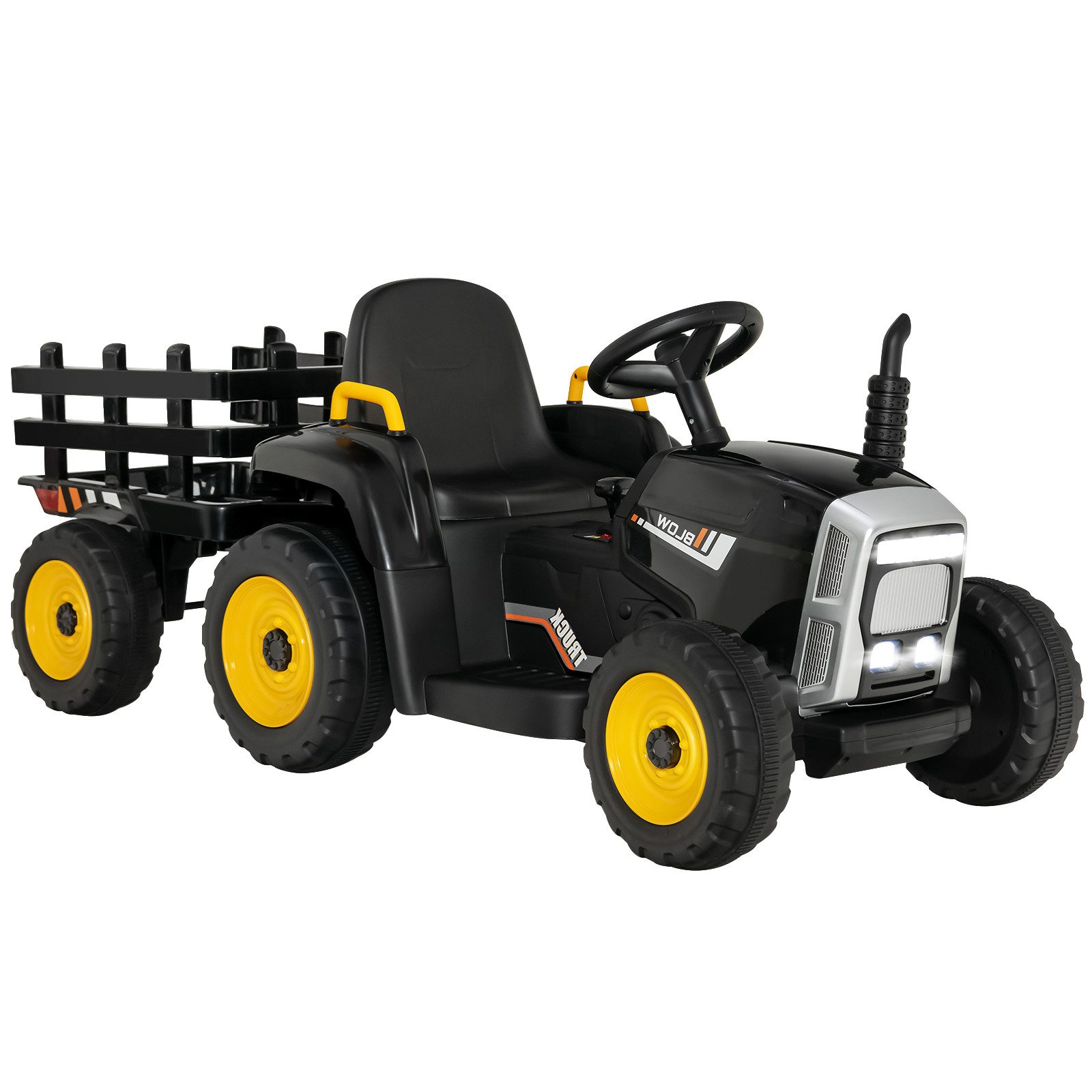 KOMFOTTEU Elektro-Kinderauto Traktor, 30 kg Belastbarkeit, ab 3 Jahre