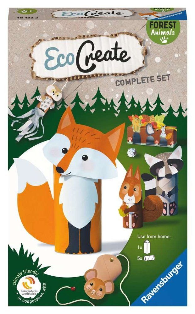 Ravensburger Malblock Ravensburger Upcycling Basteln EcoCreate Mini Forest Animals 18132