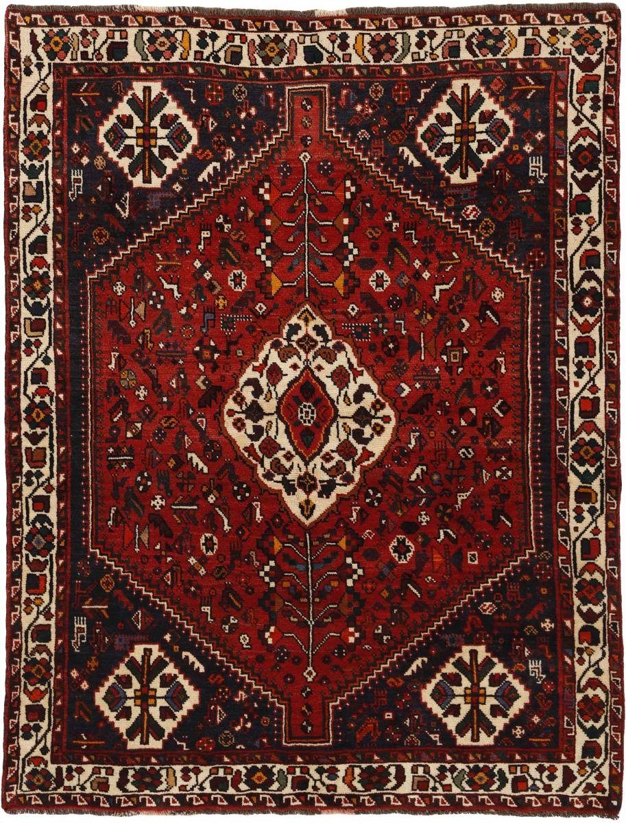 Orientteppich Shiraz 164x212 Handgeknüpfter Orientteppich / Perserteppich, Nain Trading, rechteckig, Höhe: 10 mm