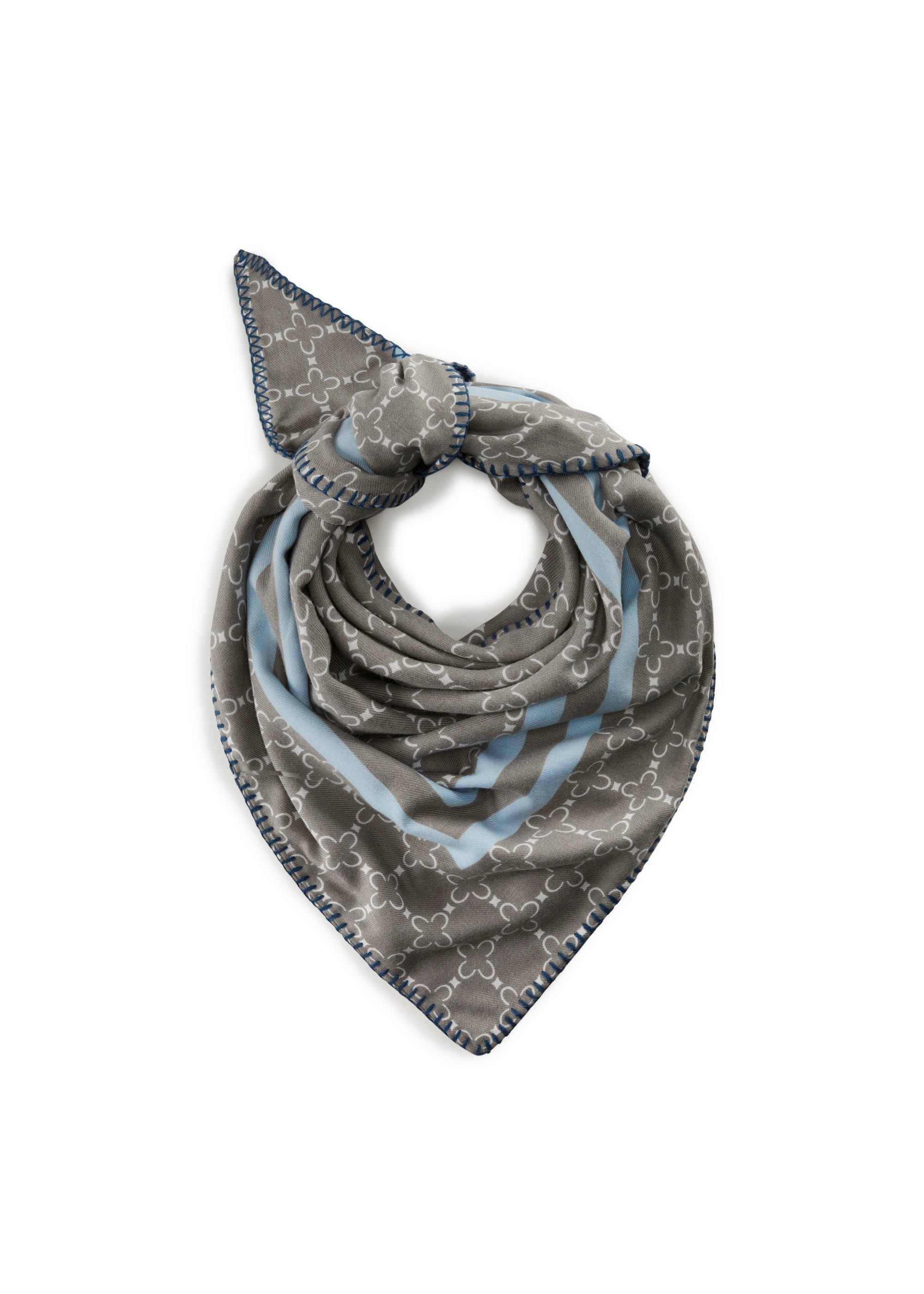 Dreieckstuch Codello Dreieckstuch mit Monogramm-Muster