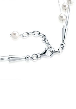 Elli Perlenkette Multi-Chain synthetischen Perlen 925 Silber