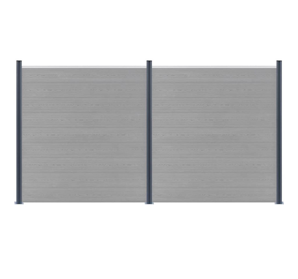 Thumbnail - vidaXL Gartentor Zaunpfosten 3 Stk Dunkelgrau 185 cm Aluminium