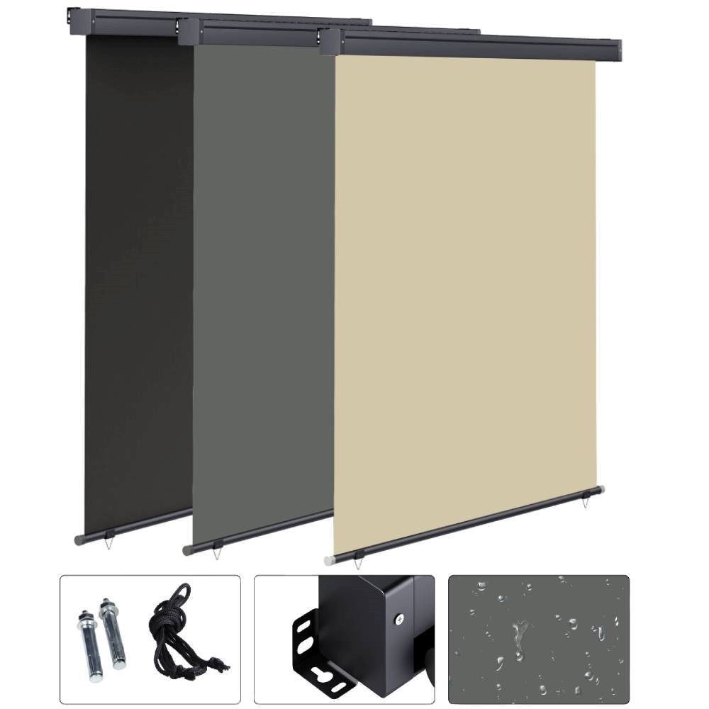 Mucola Senkrechtmarkise Senkrechtmarkise ausziehbar Seitenmarkise Balkonmar günstig online kaufen