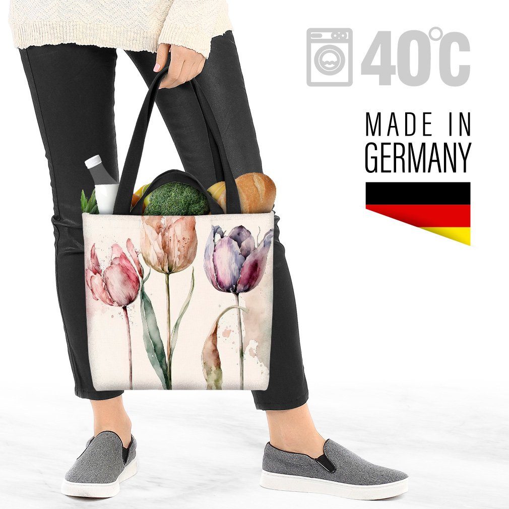 VOID Henkeltasche (1-tlg), Frühling Tulpen Ostern Tasche Einkaufstasche Geschenk Shopper Bag