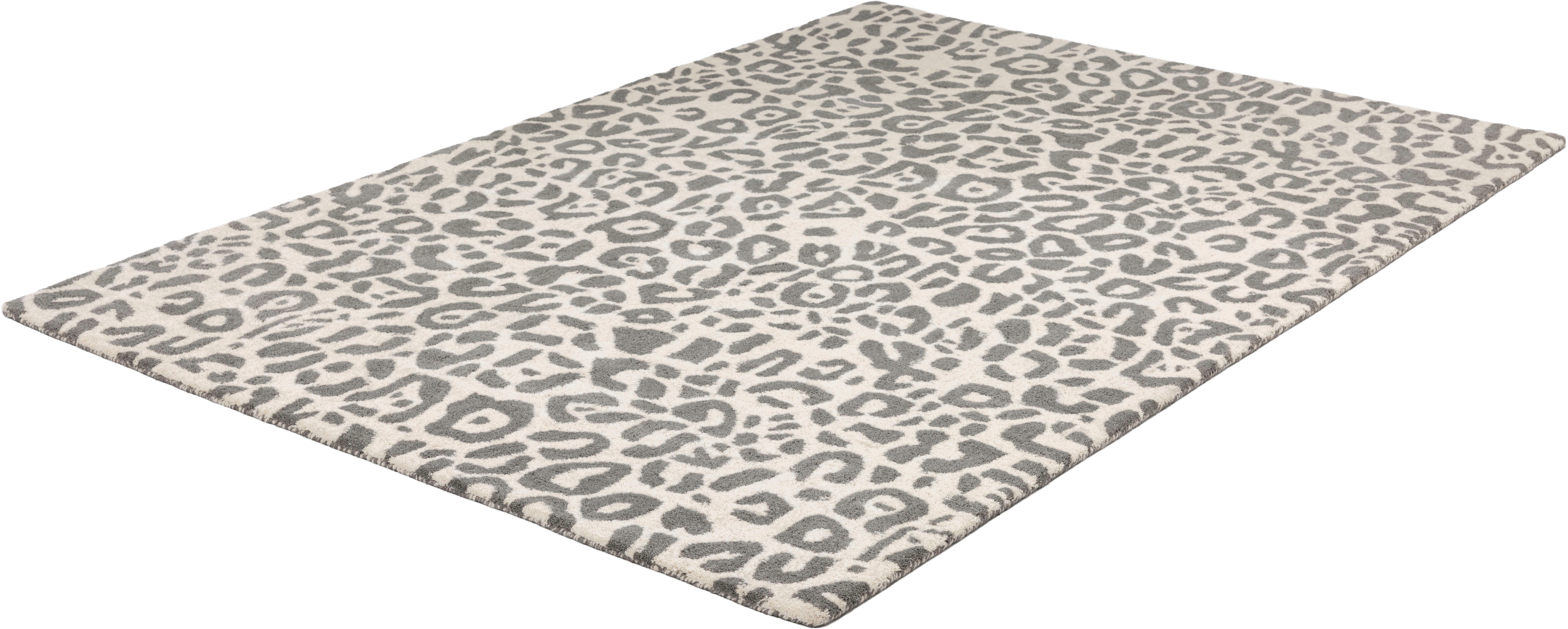 OTTO home Wollteppich Gabbo Leo, Leopardenmuster, handgearbeitet, rechteckig, Höhe: 14 mm, reine Wolle, Uni, Wohnzimmer, Schlafzimmer, Esszimmer – Bild 5 von 5