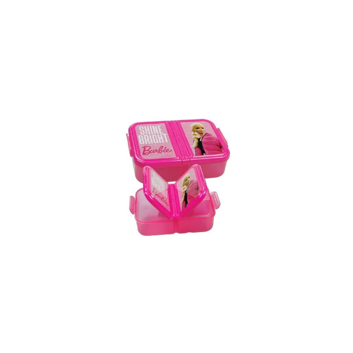 Barbie Lunchbox Barbie Shine Bright mehrfächige Brotdose, Sandwichbox, Kunststoff, (1-tlg)