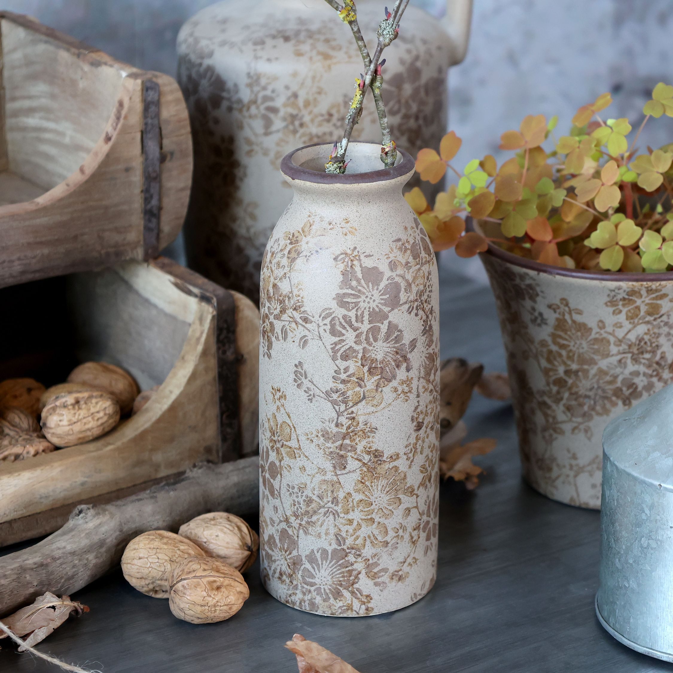 Chic Antique Dekovase 65101420 Chic Antique * Melun Flasche H20/D8 cm latte günstig online kaufen