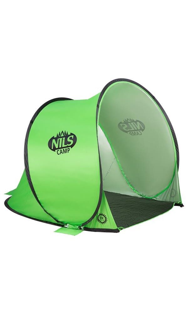 NILS CAMP Strandmuschel NC3173 (UV-Schutz, selbstaufbauend) 140x110x110cm grün