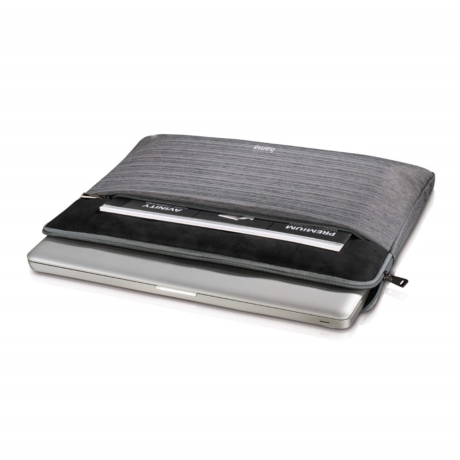 Hama Laptoptasche Notebook-Sleeve Tayrona Hellgrau Laptop-Tasche, Business Hülle Notebook-Fach 14" 14,1" 14,2" 14,4" 15" Laptop Case