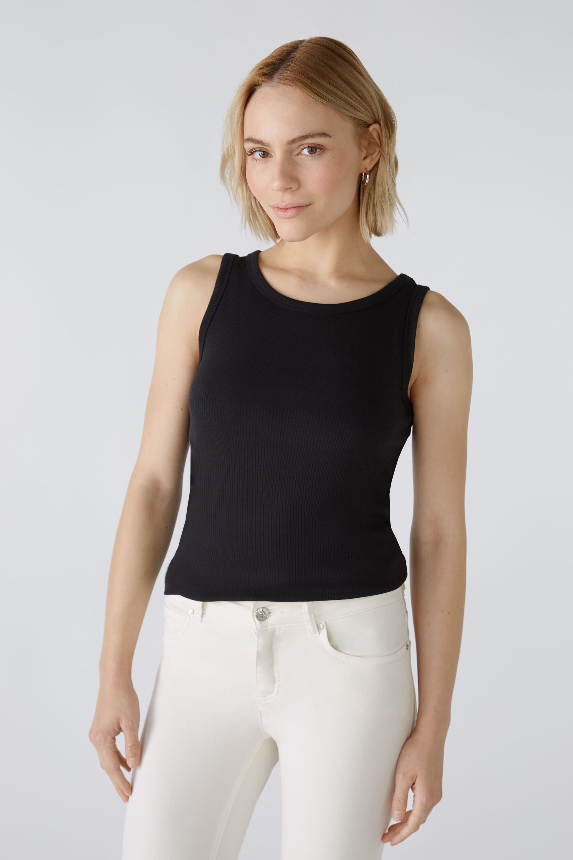 Oui Trägertop FILIZ Top elastische Viskoserippe günstig online kaufen