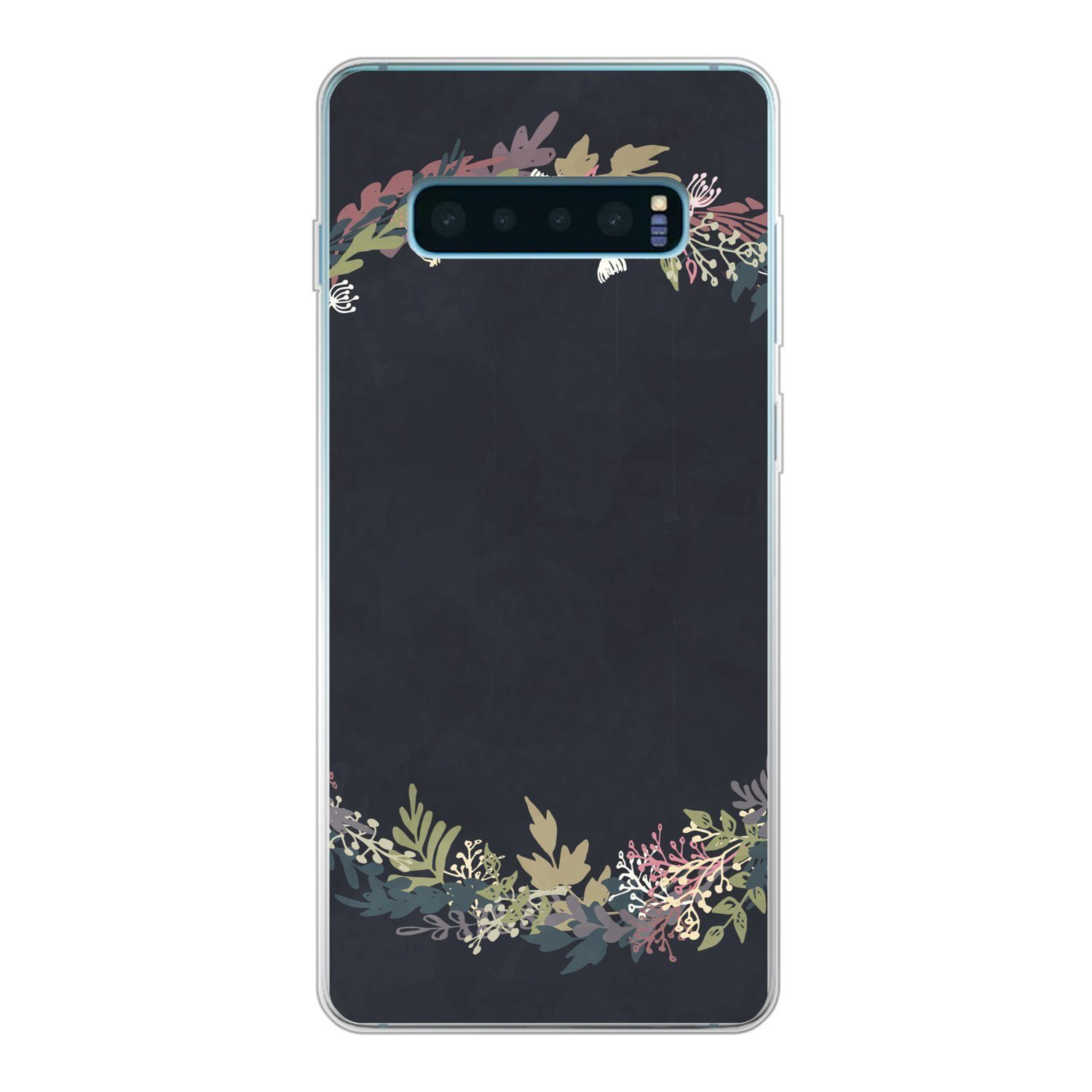 MuchoWow Handyhülle für Samsung Galaxy S10 Plus Girlande - Pastell - Sommer, Phone Case, Silikon, Schutzhülle Dünn