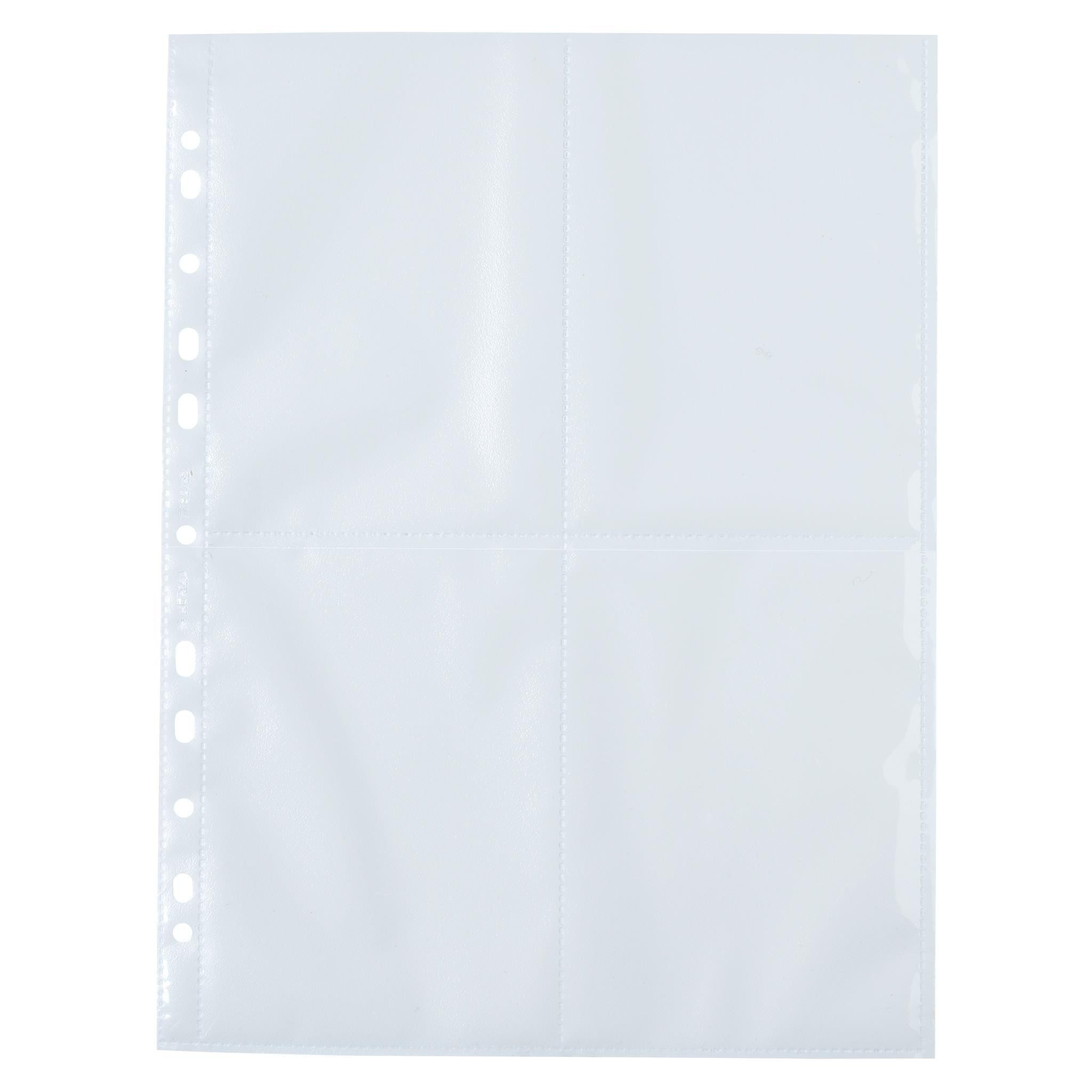 HERMA Dokumententasche Herma Postkartenhüllen PP A4 für 4 Karten 10 Stück