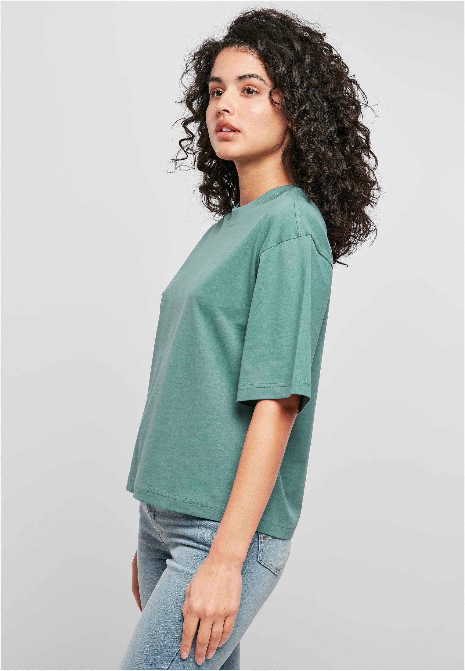 URBAN CLASSICS Damen Ladies Tee (1-tlg) T-Shirt paleleaf Organic Oversized