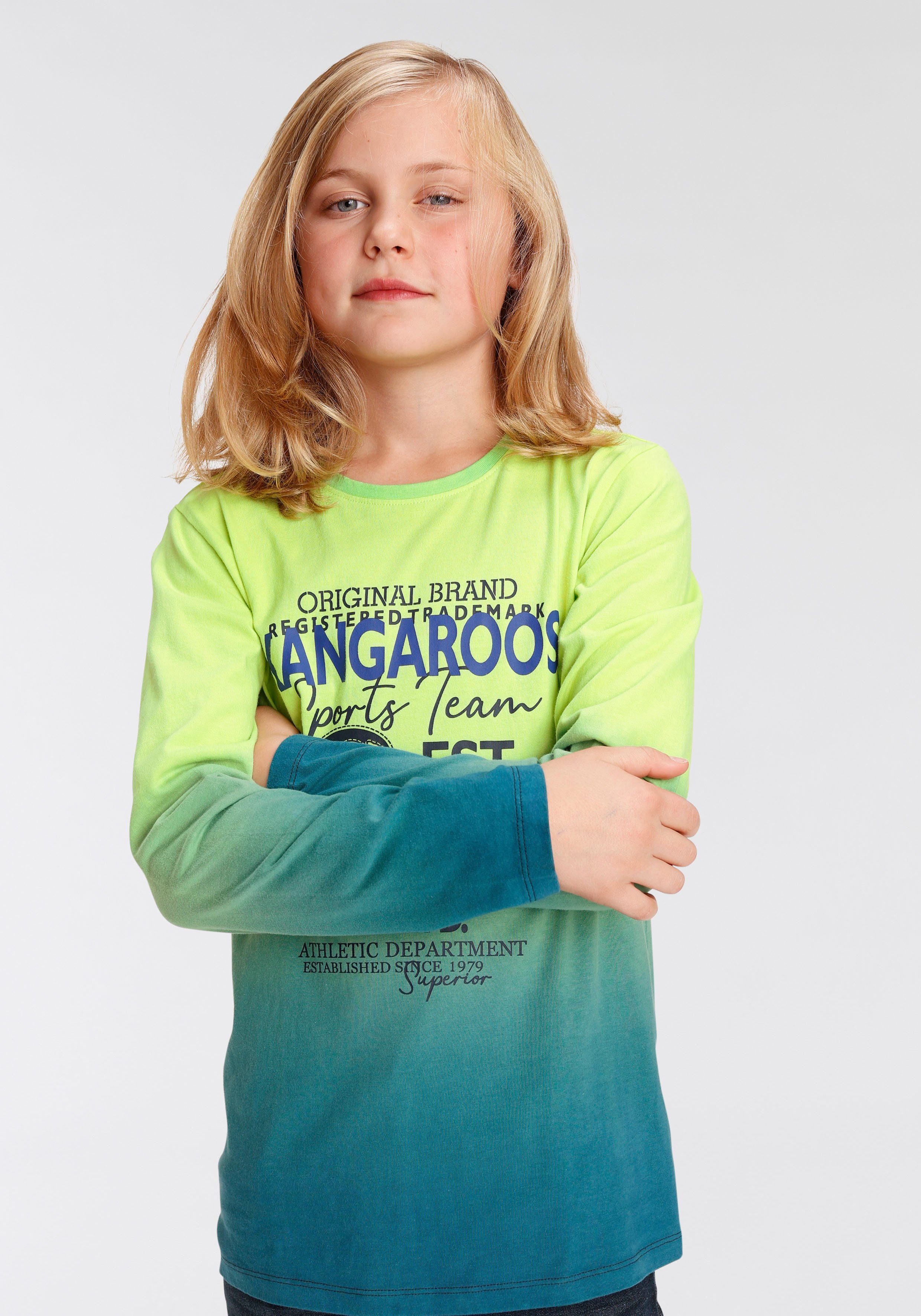 Dip KangaROOS mit Farbverlauf, Langarmshirt Dye