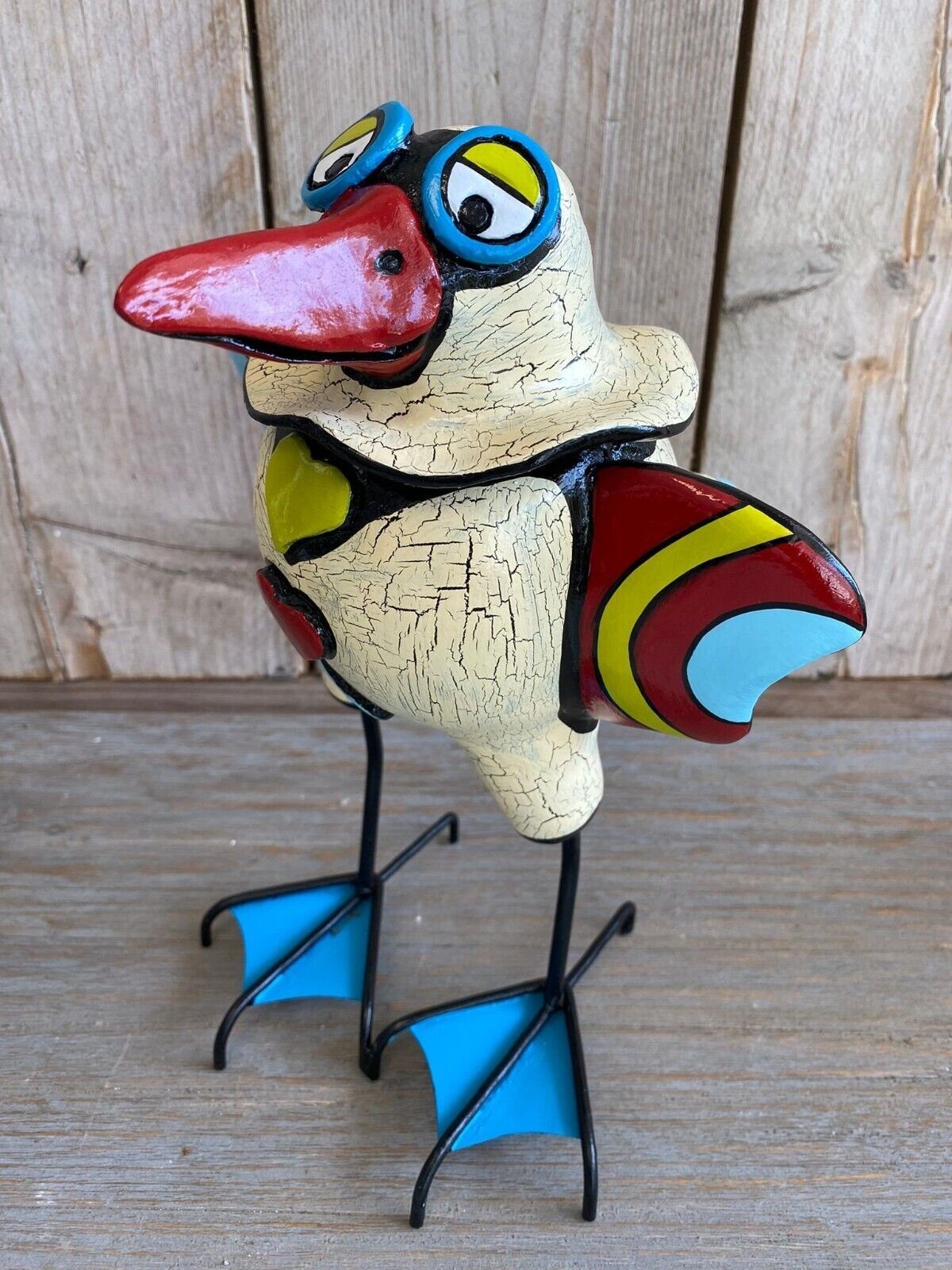 Annimuck Dekofigur Trend Art Jelly Bird Goose Unikat handbemalt Kunstobjekt 30cm (1 St) | Dekofiguren