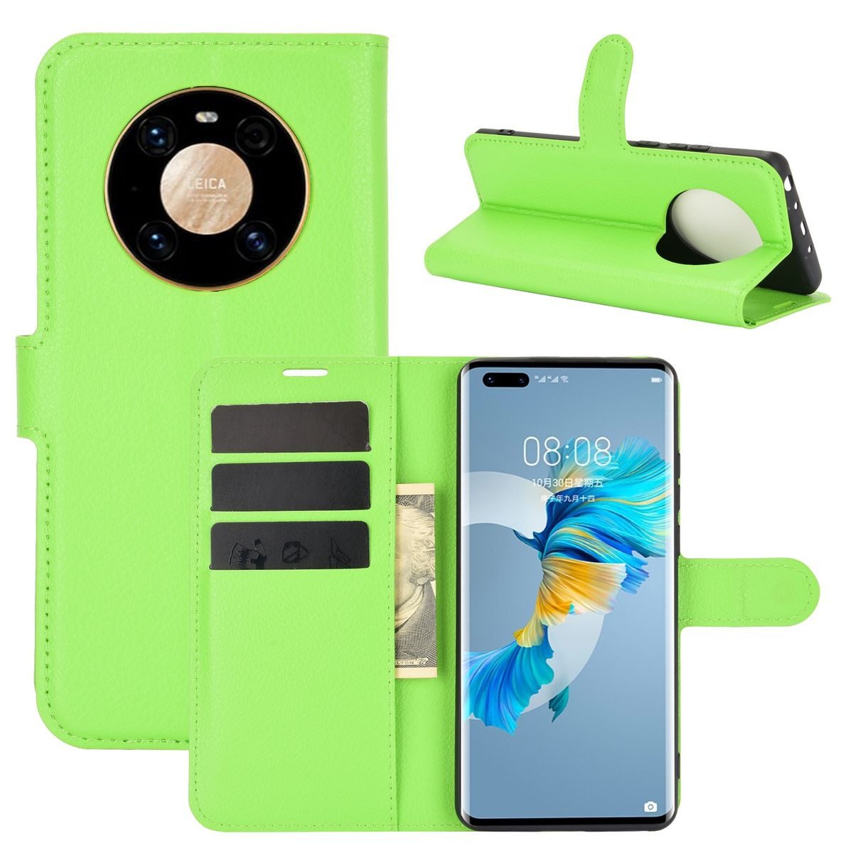 König Design Handyhülle Huawei Mate 40 Pro, Schutzhülle Schutztasche Case Cover Etuis Wallet Klapptasche Bookstyle