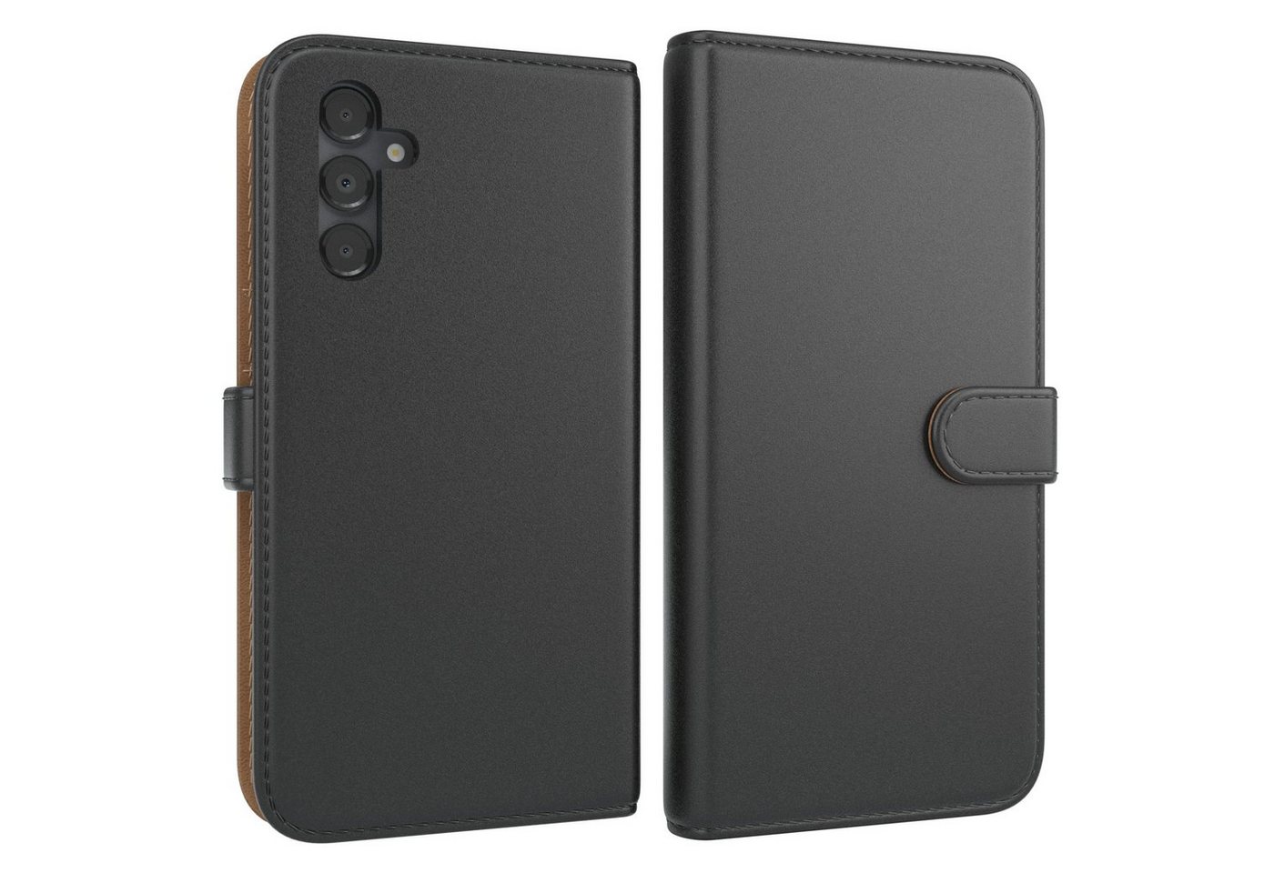 EAZY CASE Handyhülle Uni Bookstyle für Samsung Galaxy A14 5G 6,6 Zoll, Schutzhülle mit Standfunktion Kartenfach Handytasche aufklappbar Etui