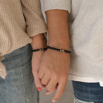 Eastside Armband Armschmuck aus Achat, in schwarz, mit Buchstabe