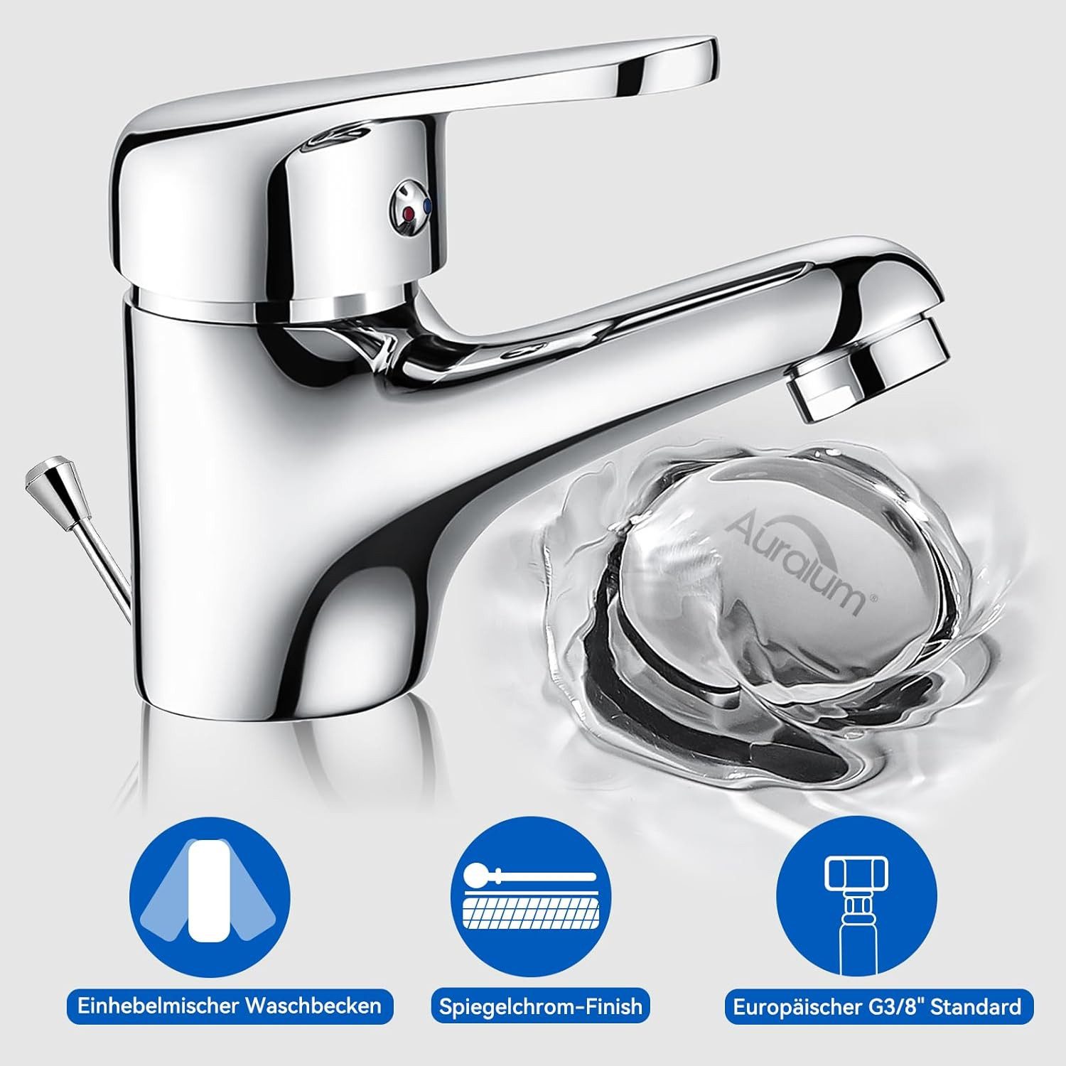 Auralum Max Waschtischarmatur Wasserhahn Waschbecken Armatur günstig online kaufen
