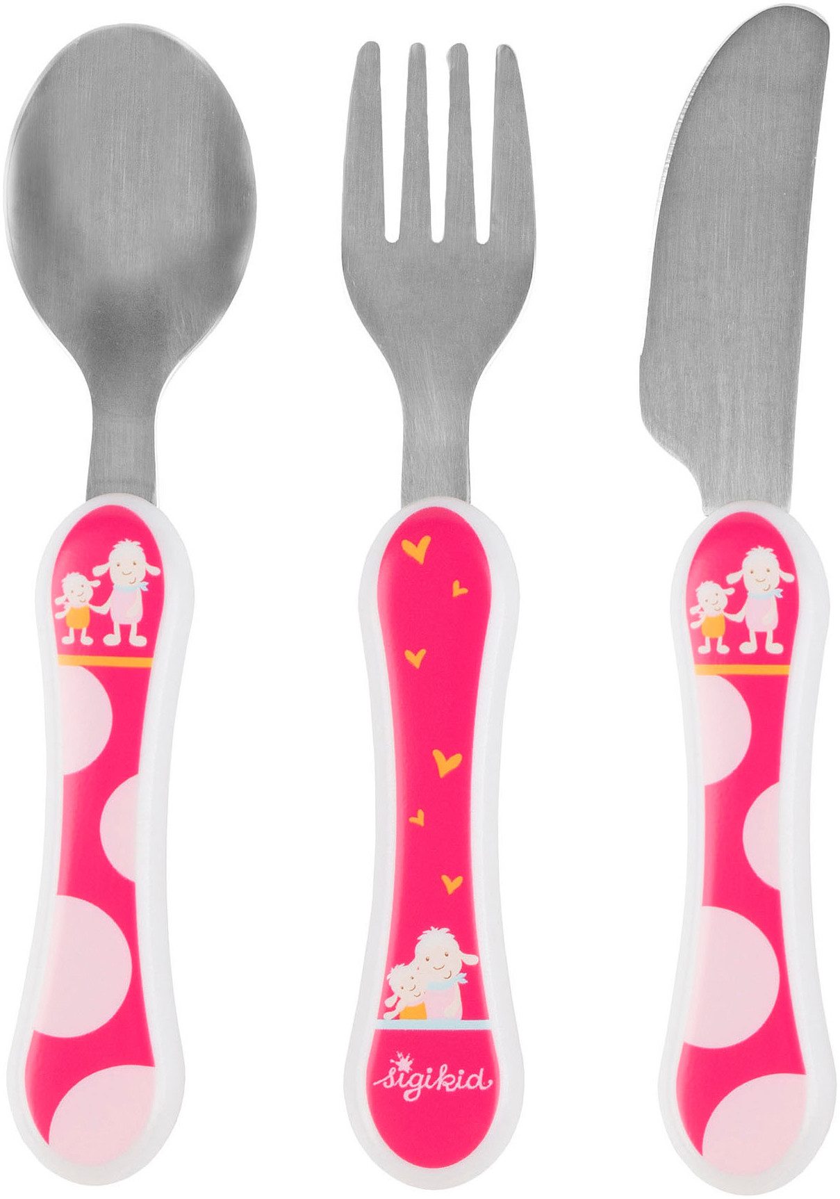 Sigikid Kinderbesteck Schaf Schnuggi Classic (3-tlg), Edelstahl