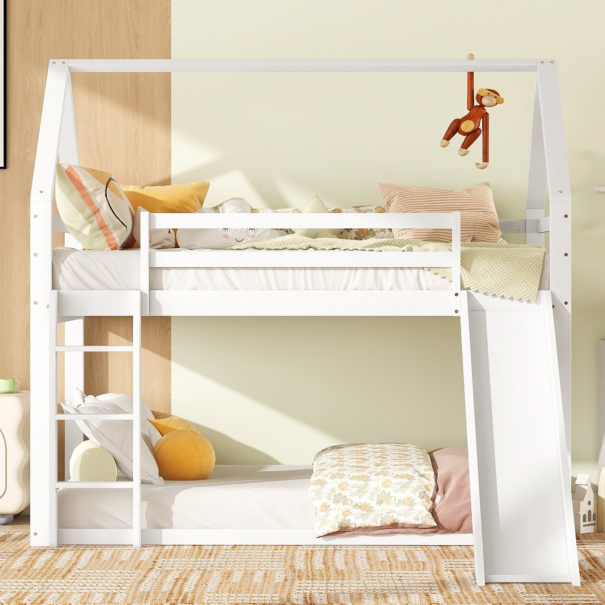 Flieks Etagenbett, Hochbett Kiefernholz Kinderbett mit günstig online kaufen