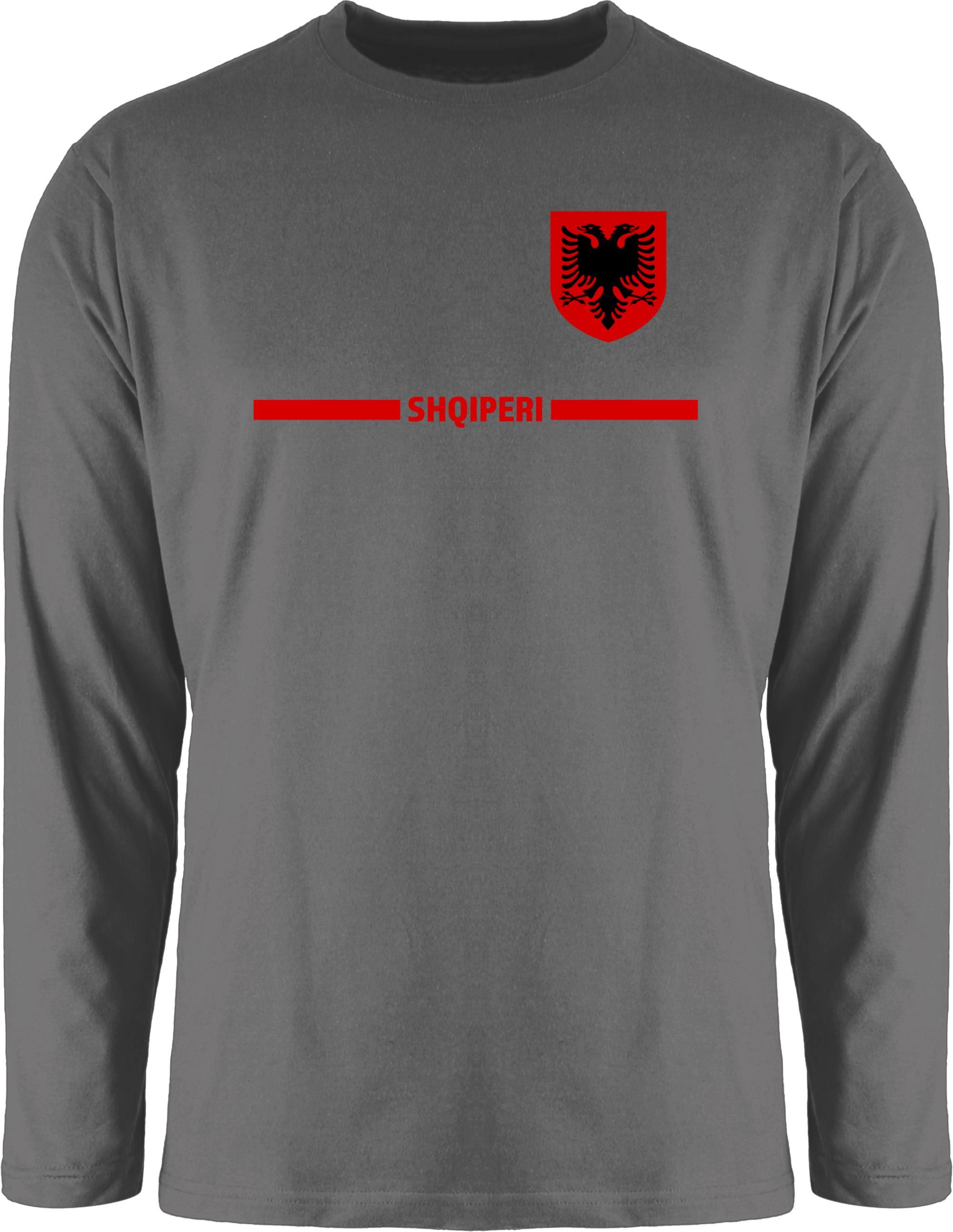 Shirtracer Rundhalsshirt Albanien Trikot Wappen, Shqipëri mit Stolz, Albanisches Fan-Motiv 2026 Fussball WM Fanartikel