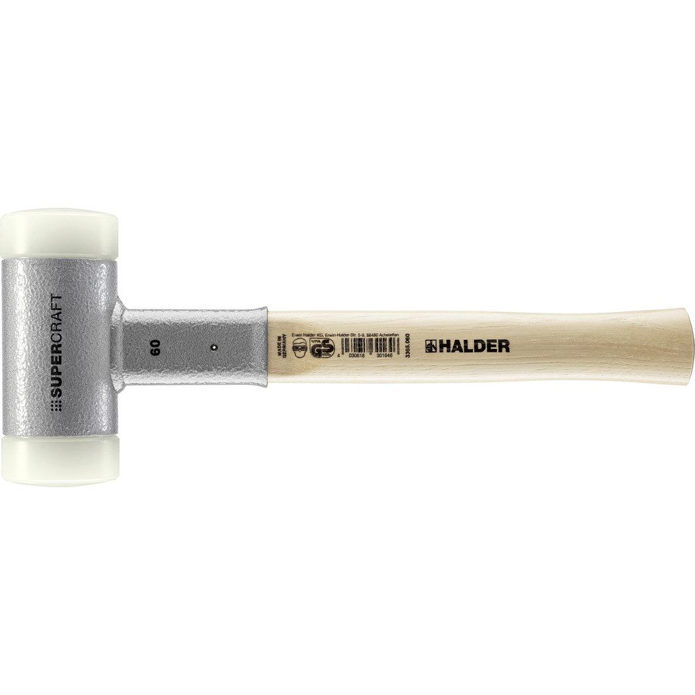 HALDER Hammer Halder SUPERCRAFT 3366.060 Schonhammer ergonomischer Griff, hart, rück