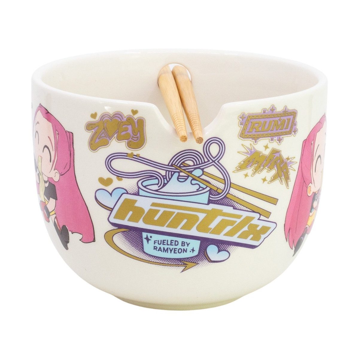 KPop Demon Hunters Schüssel Ramen Schüssel 2515 ml mit Stäbchen Geschenkbox, Keramik
