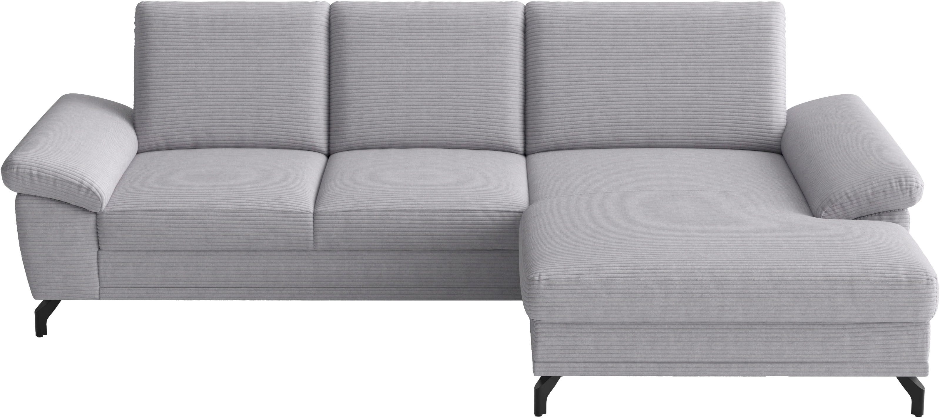 Ecksofa Chelsea L-Form, B: 264 cm, mit Armteil-& Sitztiefenverstellung